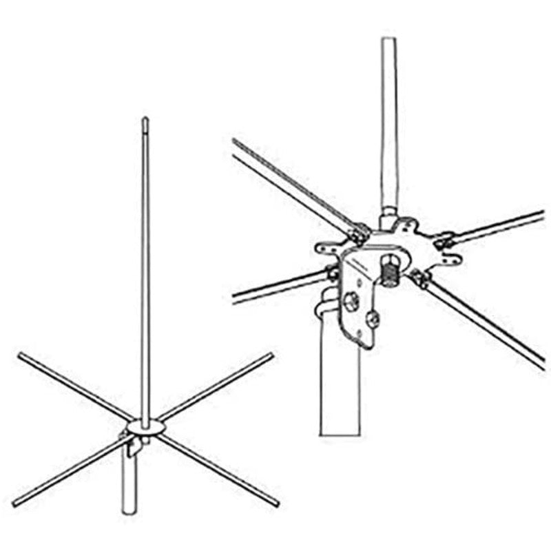 Firestik 2MCKB 4 Ft 122 cm 2 Meter Base Antenna for CB Radio - Heavy Duty Fiberglass Mobile & Base Station Antenna for Truck, RV, Home Communication