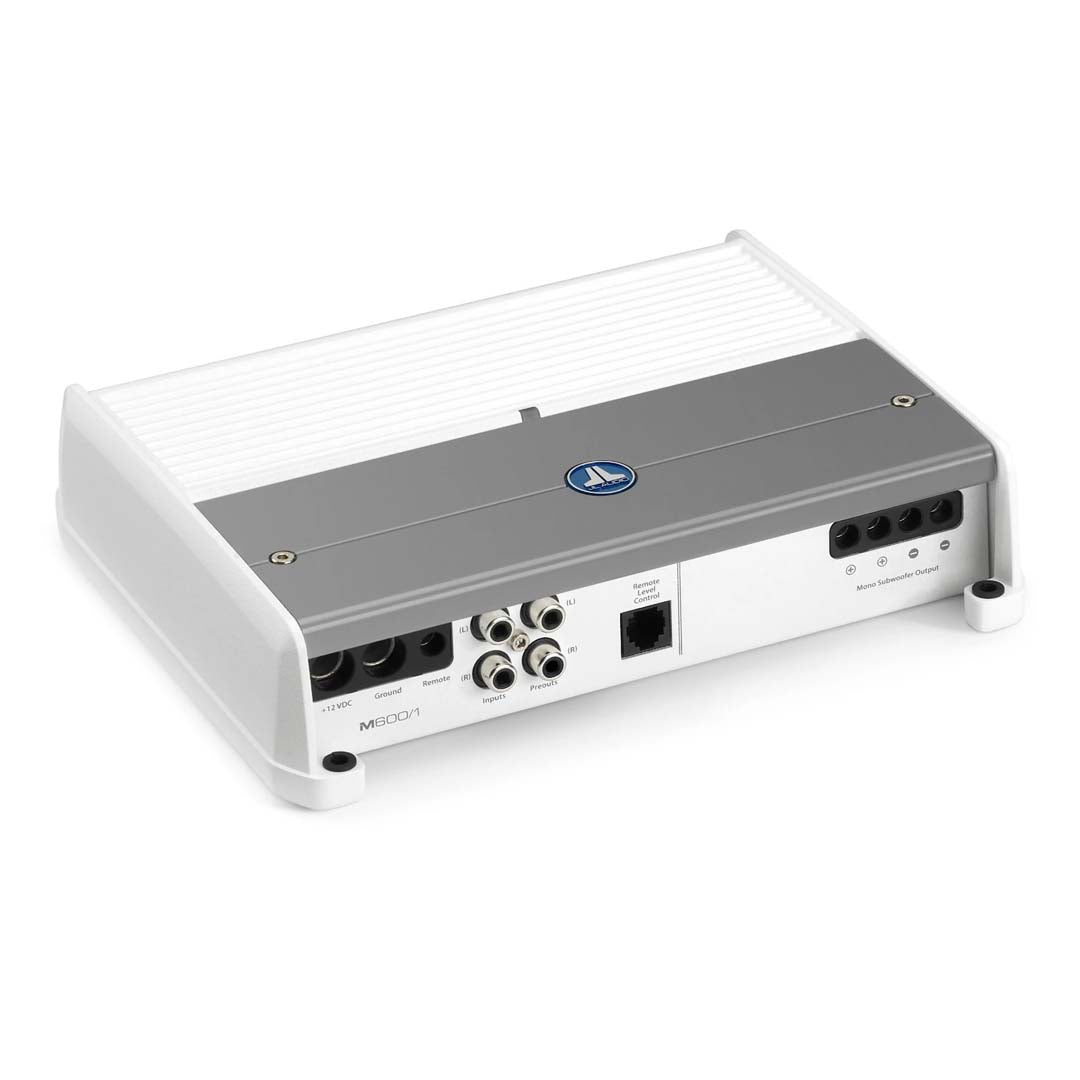 JL Audio M600/1 M Series Class D Marine 2 Channel Amplifier - High Power Boat Audio System for Marine & Car Stereo Upgrade