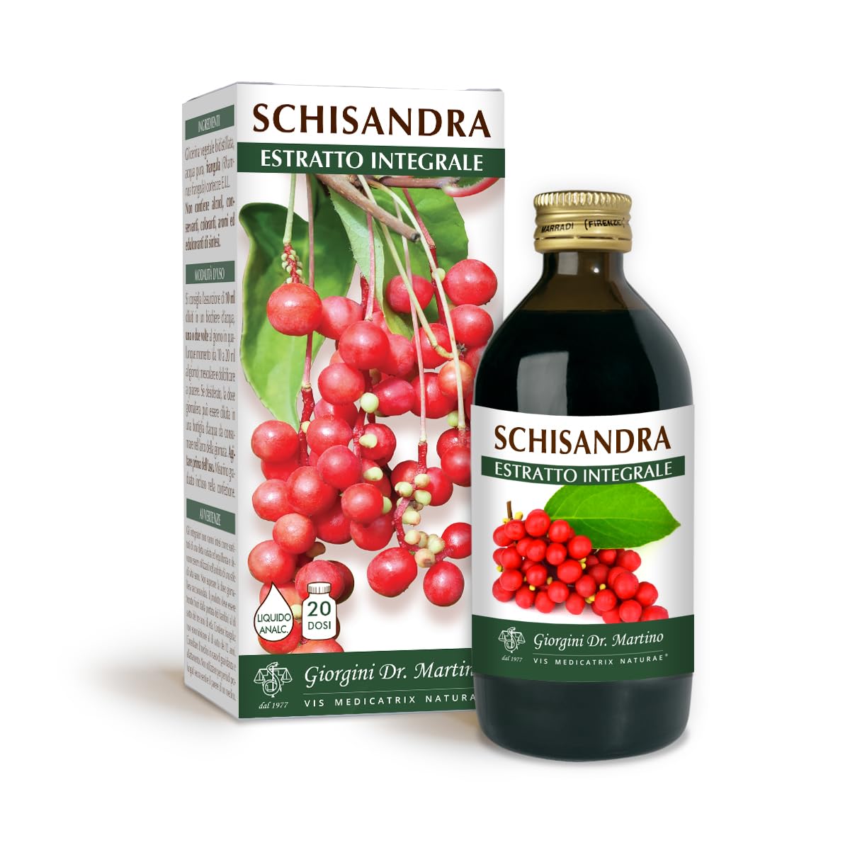 Dr. Giorgini Schisandra Liquid Extract - Alcohol-Free Dietary Supplement (200ml) for Immune Support & Stress Relief - Perfect for Daily Wellness & Natural Energy Boost