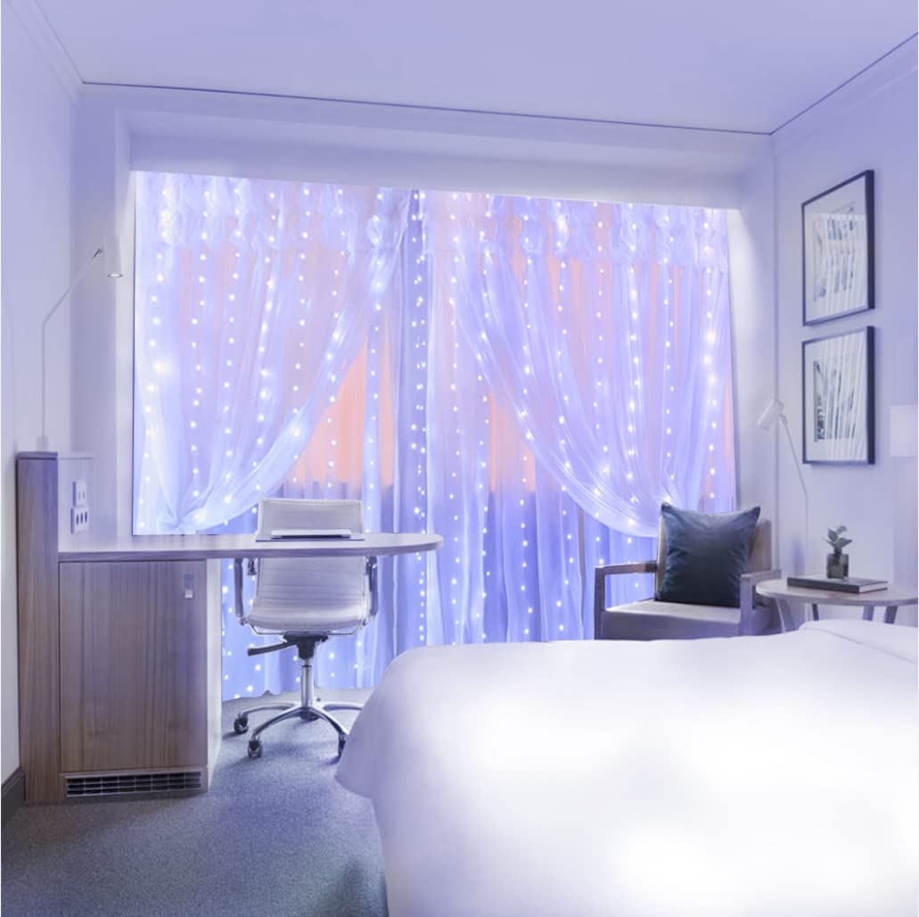 300 LED Copper Fairy Lights with Remote - 8 Lighting Modes USB Powered Indoor String Lights for Window Curtain Decor, Bedroom, Wedding, Christmas Party (Cold White) | Romantic Ambiance, Home Wall Decoration, Holiday Lighting