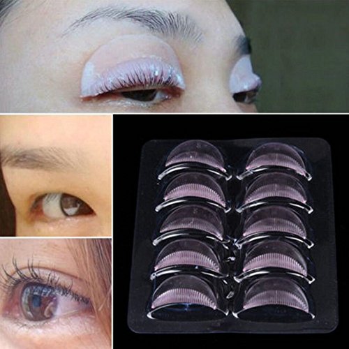 Premium Silicone Eyelash Curler Set - 5 Pairs of False Eyelash Shields & Perming Pads for Natural Curl | Perfect for Home Use, Salon Professionals & Makeup Artists