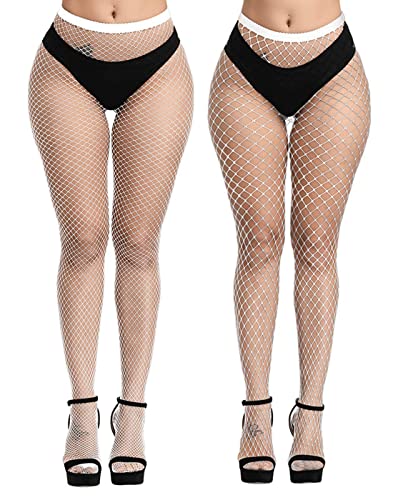 White Fishnet Tights M+l_hole