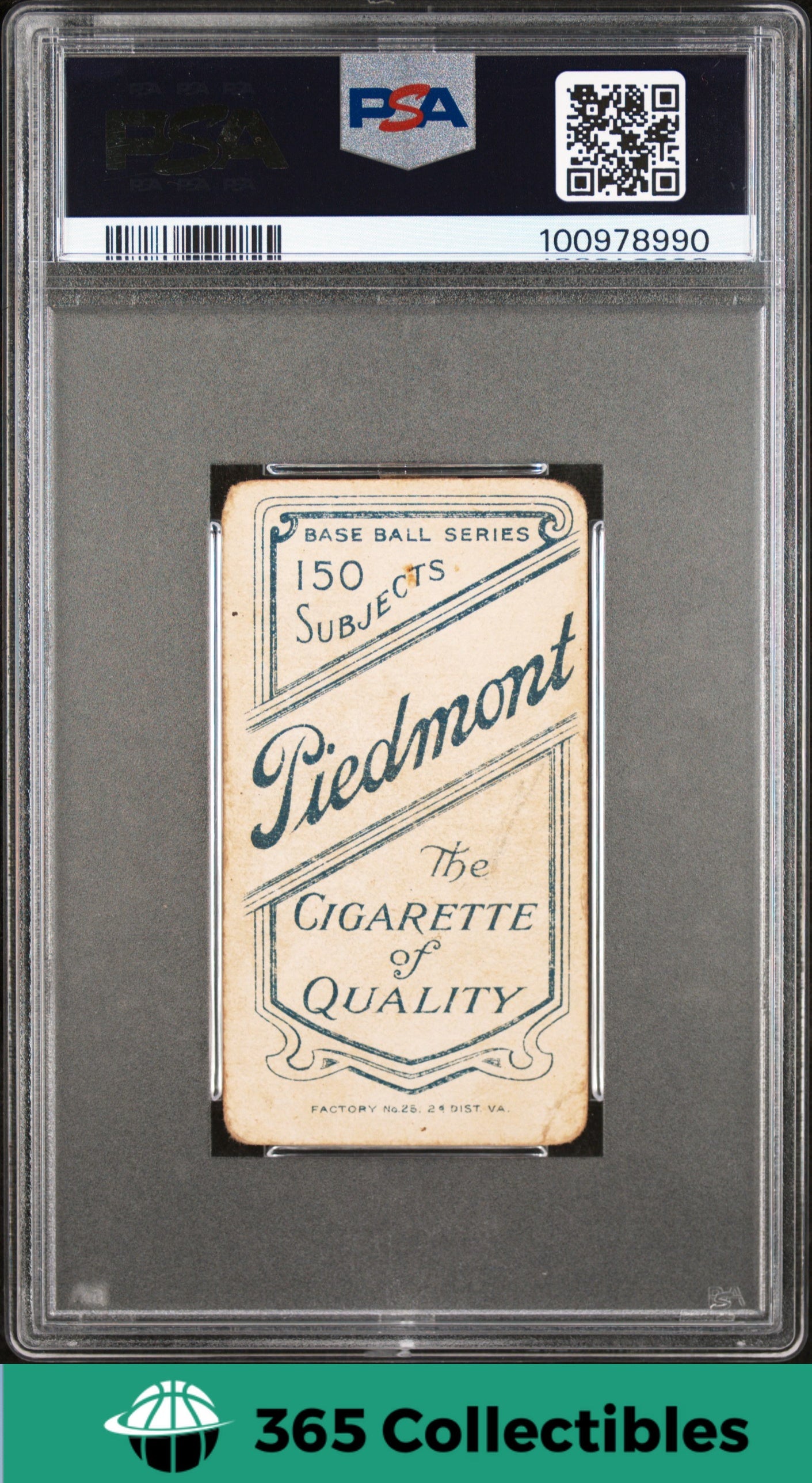 1909 T206 Piedmont 150 Tobacco Fred Jacklitsch Baseball Card PSA 1 - Rare Vintage Collectible for Sports Memorabilia & Investment