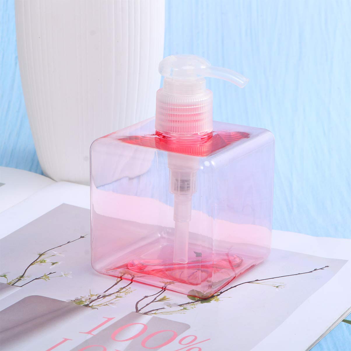 DOITOOL Refillable Pump Bottle Dispenser for Shampoo, Lotion & Liquid Soap - Empty Plastic Refill Container for Bathroom, Salon & Travel Use