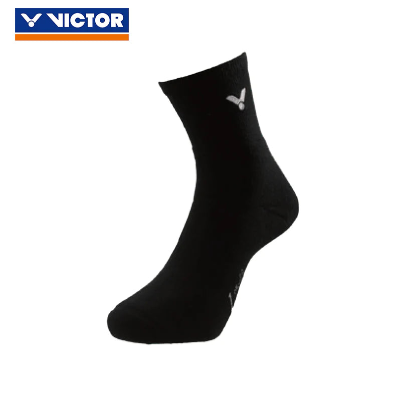 Victor Unisex Sport Quarter Socks Large SK 190C - Breathable Athletic Socks for Running, Gym & Outdoor Activities (Black)