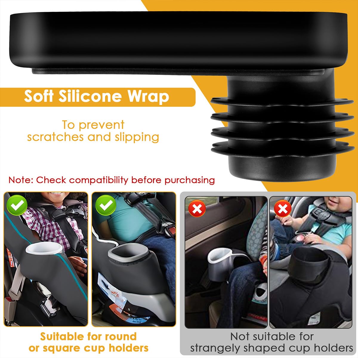360° Rotating Car Seat Travel Tray for Kids - Expandable Snack Tray with Cup Holder | Portable Toddler Food Tray for Road Trips, Airplane Travel & Backseat Dining