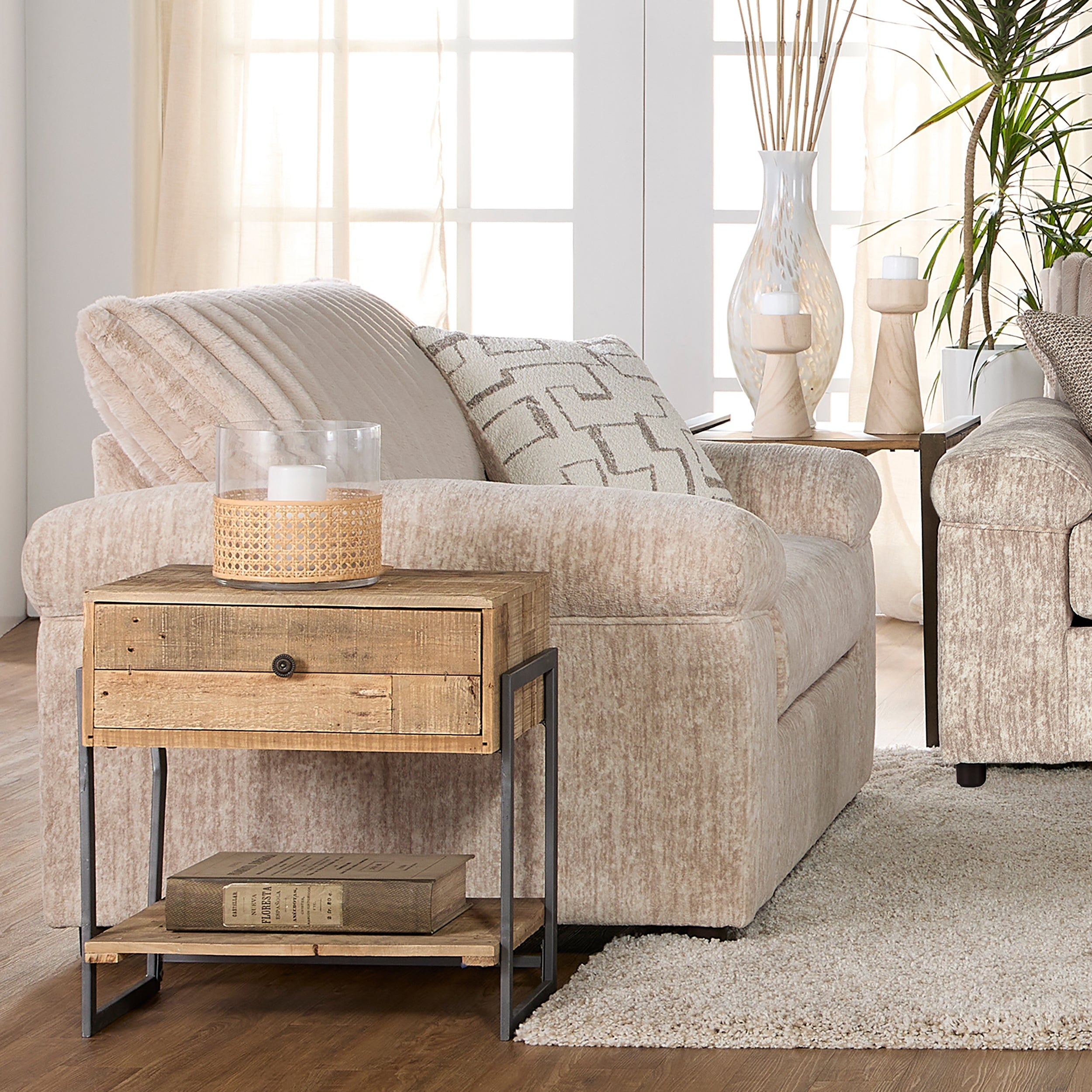 Roundhill Furniture Nason Wide Wale Corduroy Sectional Sofa Chaise - Modern L-Shaped Couch with Chaise Lounge for Living Room, Family Room & Home Theater Comfort