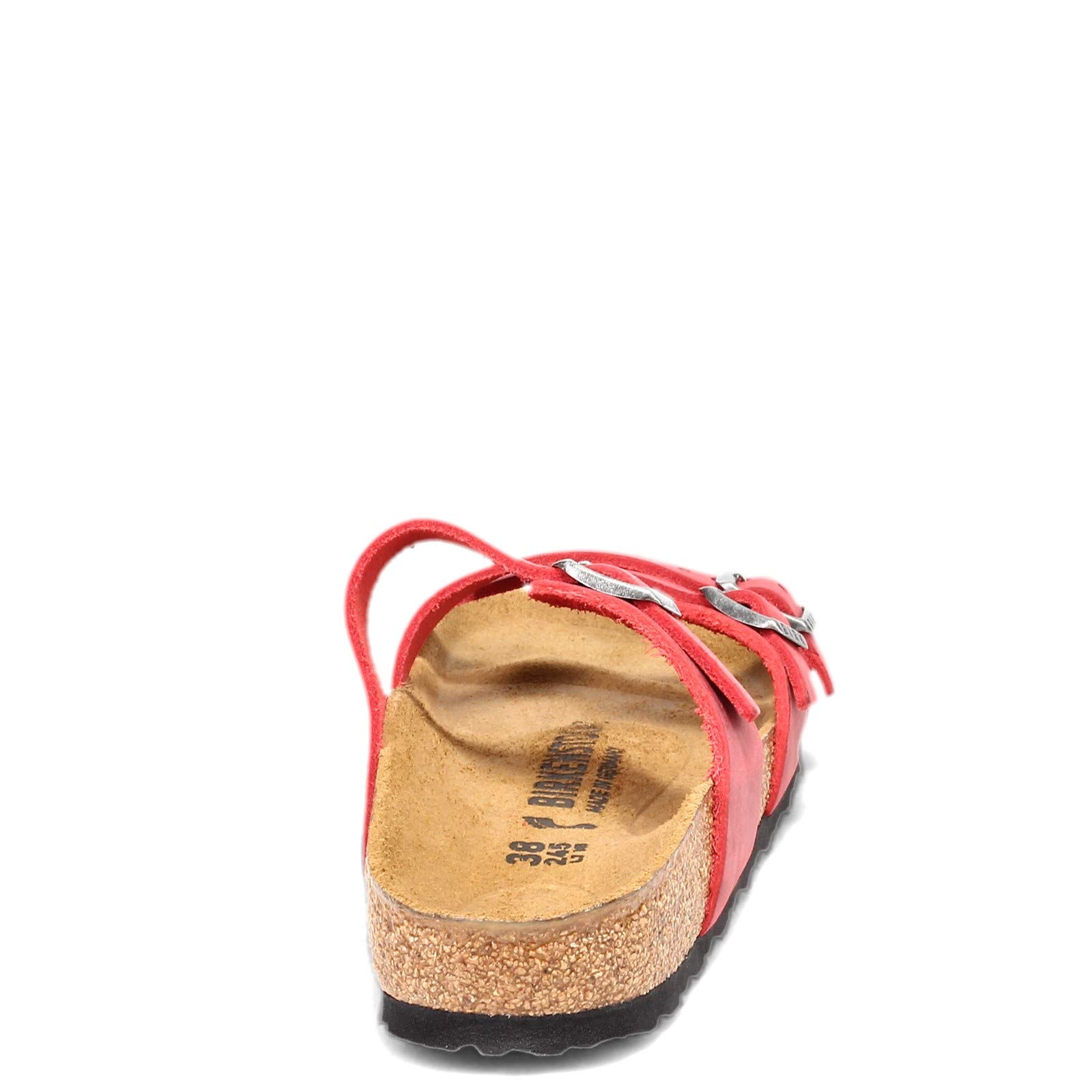 Birkenstock Women's Franca Sandals - Oiled Leather in Fire Red, Size 42 (US 11) | Comfortable Slip-On Shoes for Beach, Vacation & Casual Wear