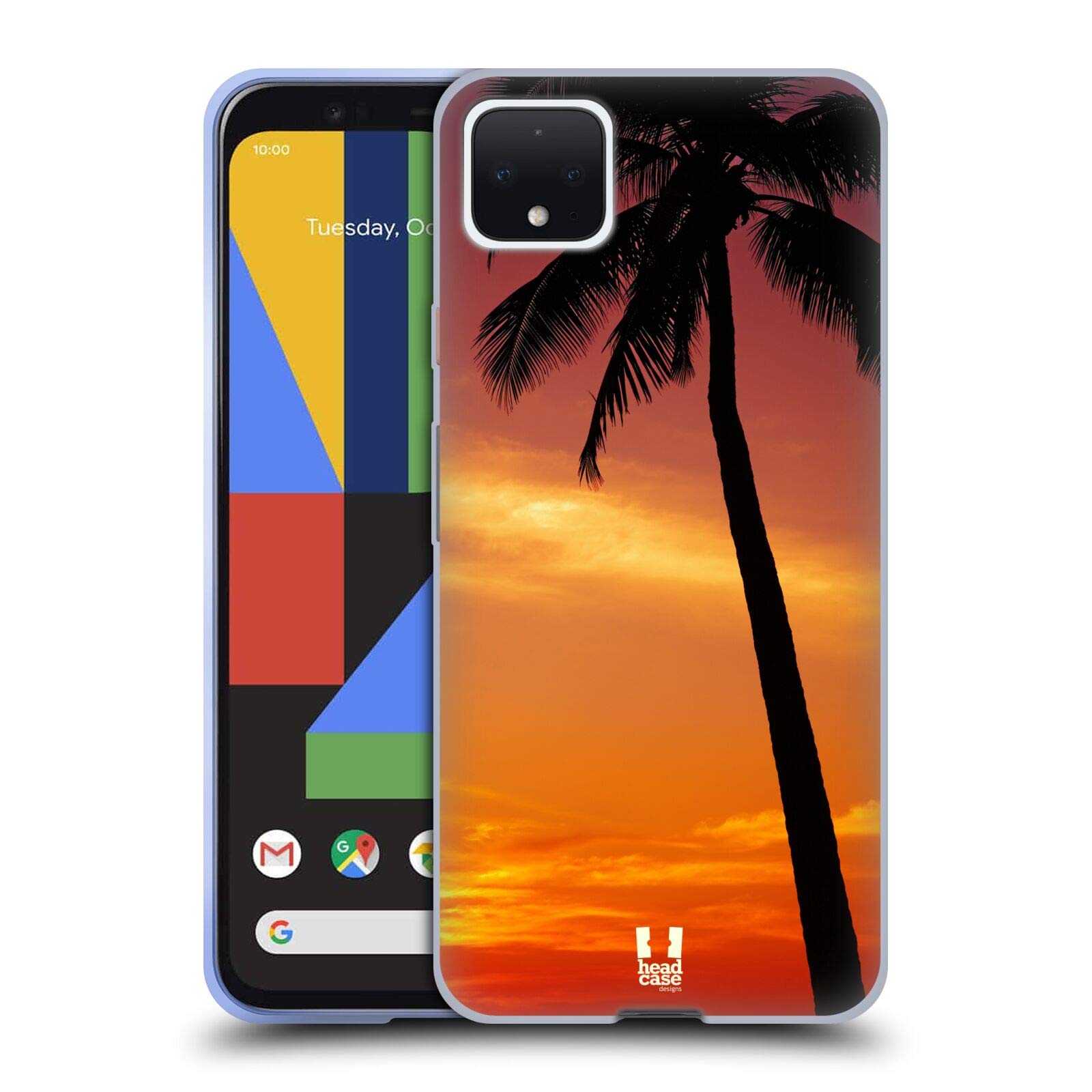 Tropical Sunset Soft Gel Case for Google Pixel 4 XL - Beach Style Protection
