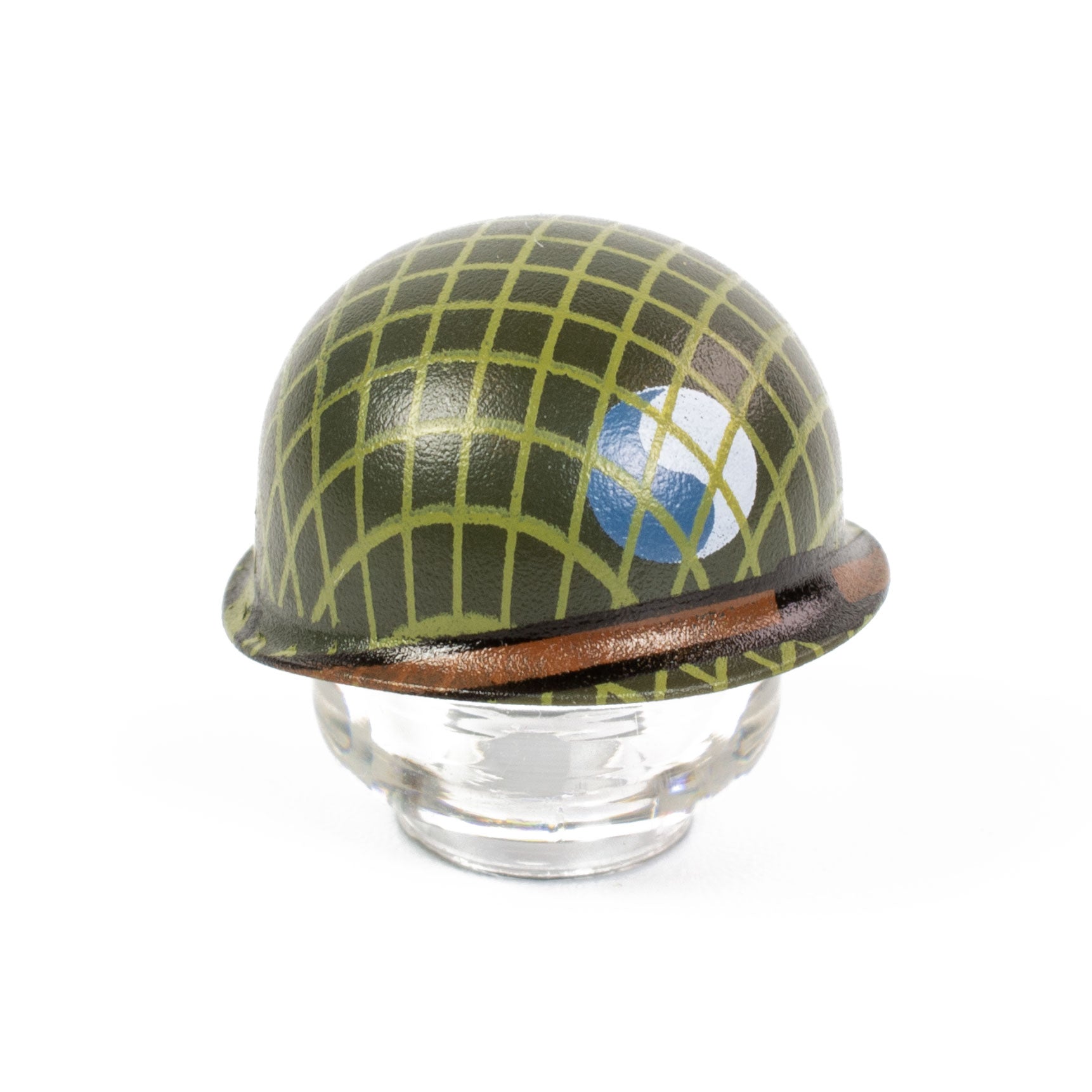 Original WWII US Army 29th Division Strapped/Netted M1 Helmet - Authentic Military Collectible for Reenactment, Display & History Buffs