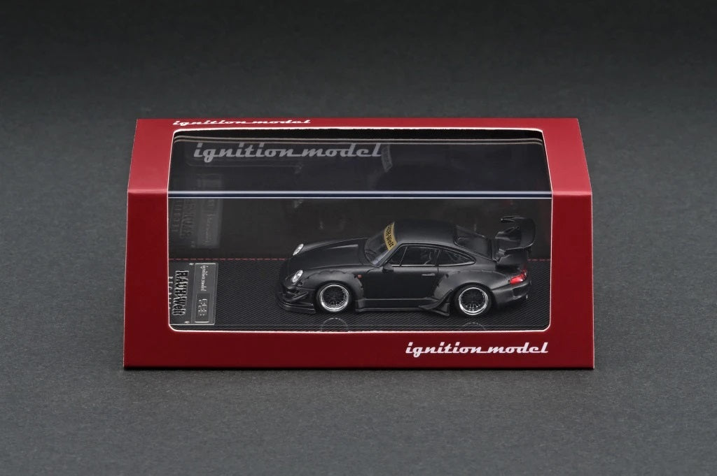 1:64 Scale Porsche 993 RWB Diecast Model Car - Matte Black Finish | Collectible Miniature Vehicle for Display, Racing Enthusiasts & Car Lovers | Perfect for Home Office Decor, Gift Giving & Model Car Collections