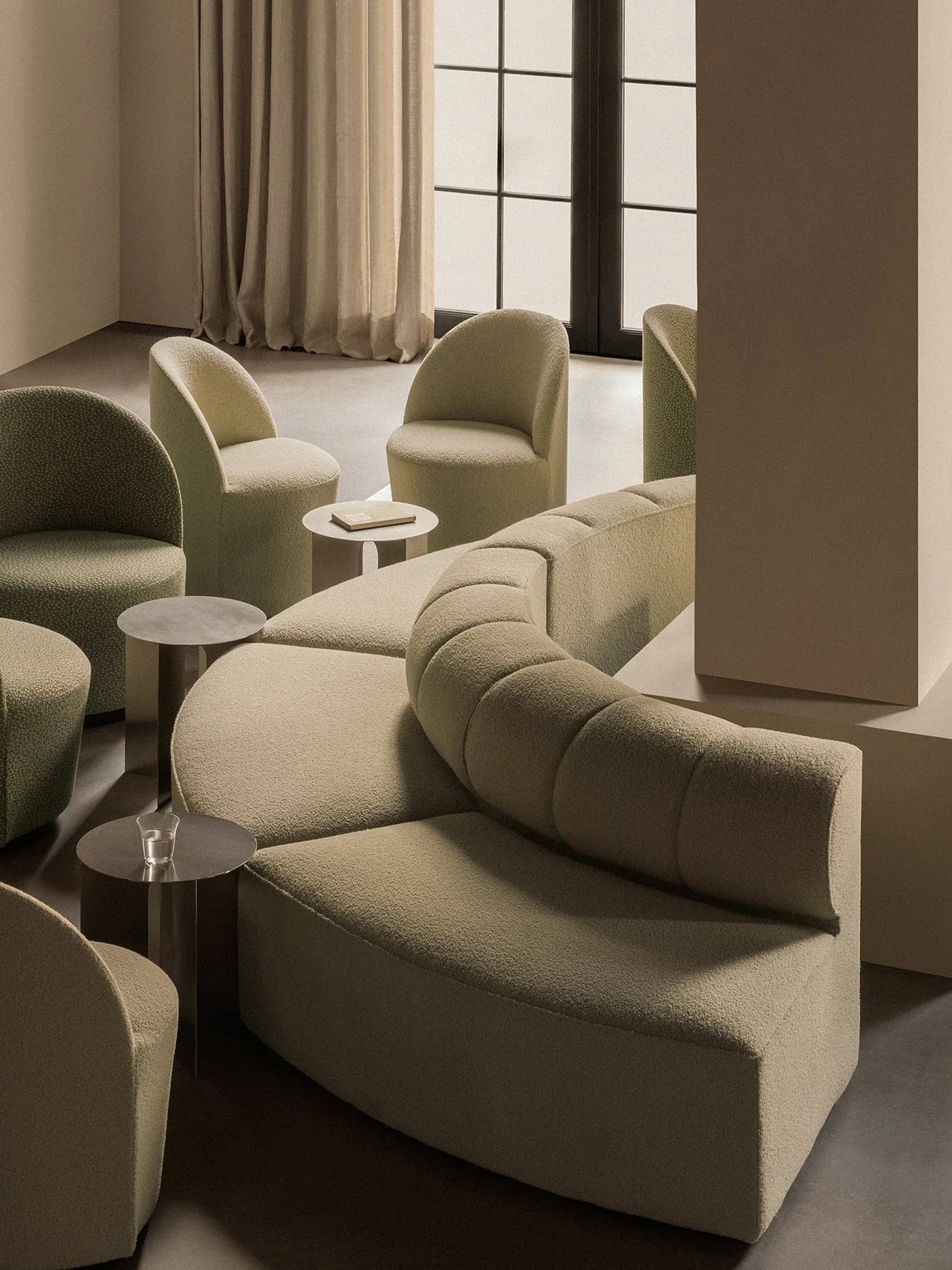 Modular Sectional Sofa with Eave Seamline Design - 86