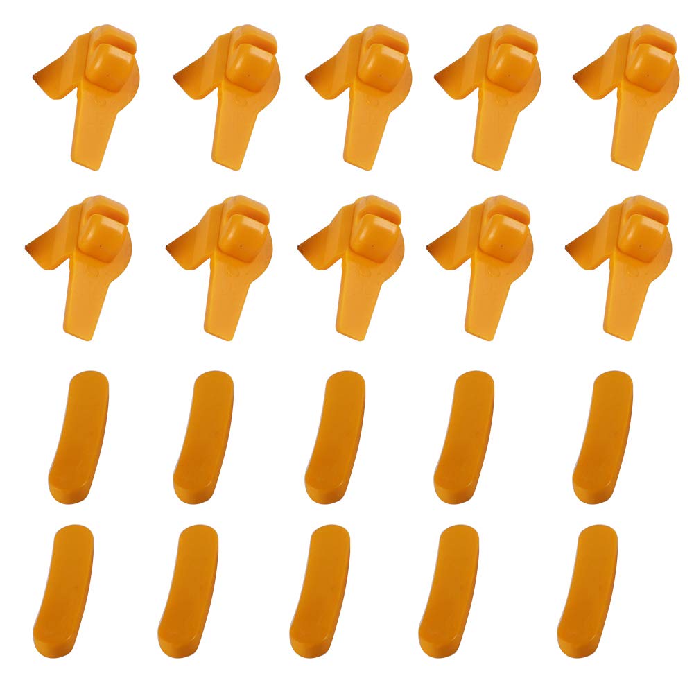 20 Pcs Yellow Plastic Tire Changer Mount Demount Duck Head Insert Rim Protectors - Ideal for Auto Repair Shops & DIY Tire Changes