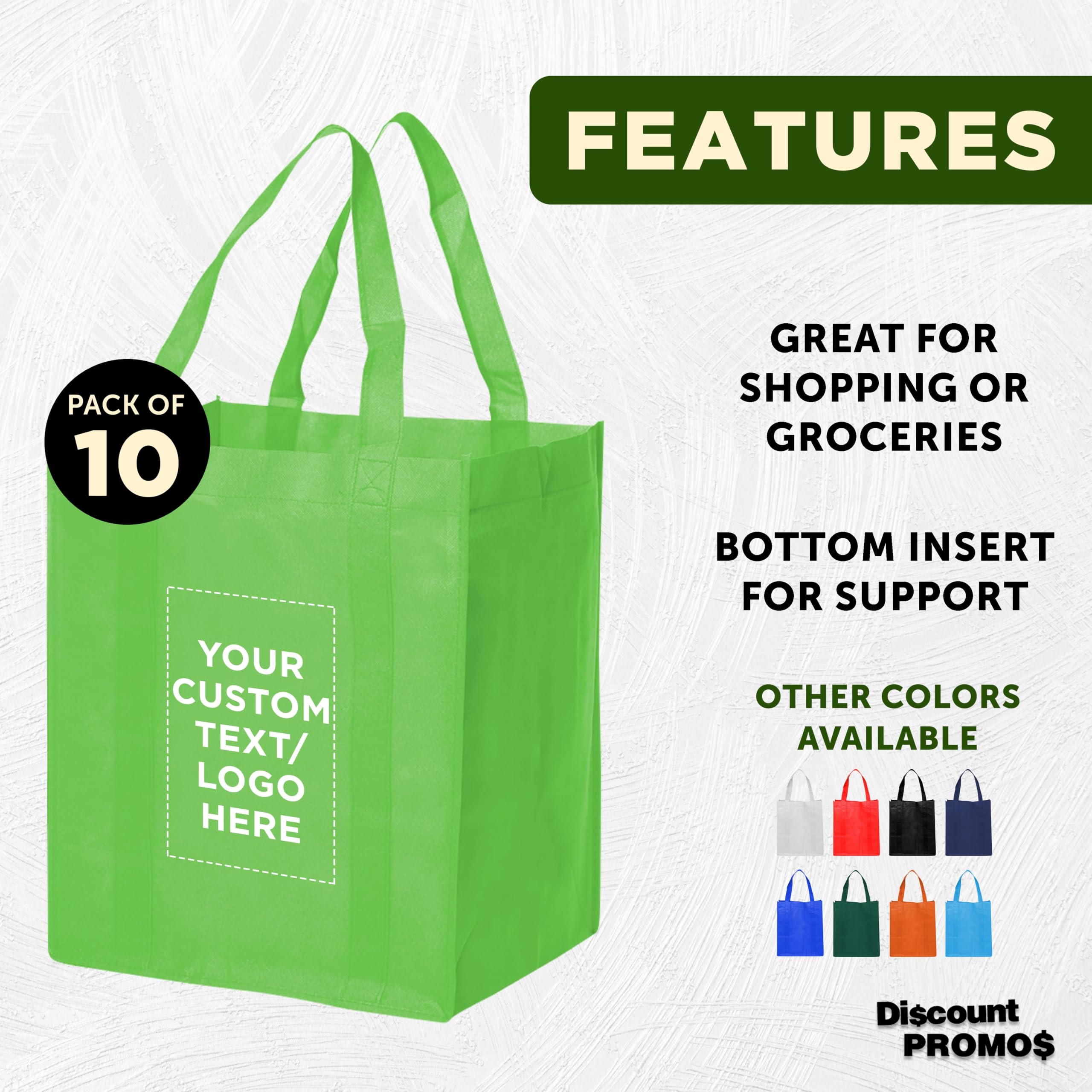 Eco-Friendly Reusable Grocery Tote Bags - Foldable Shopping Bags for Groceries, Farmers Market & Travel | Compact & Durable