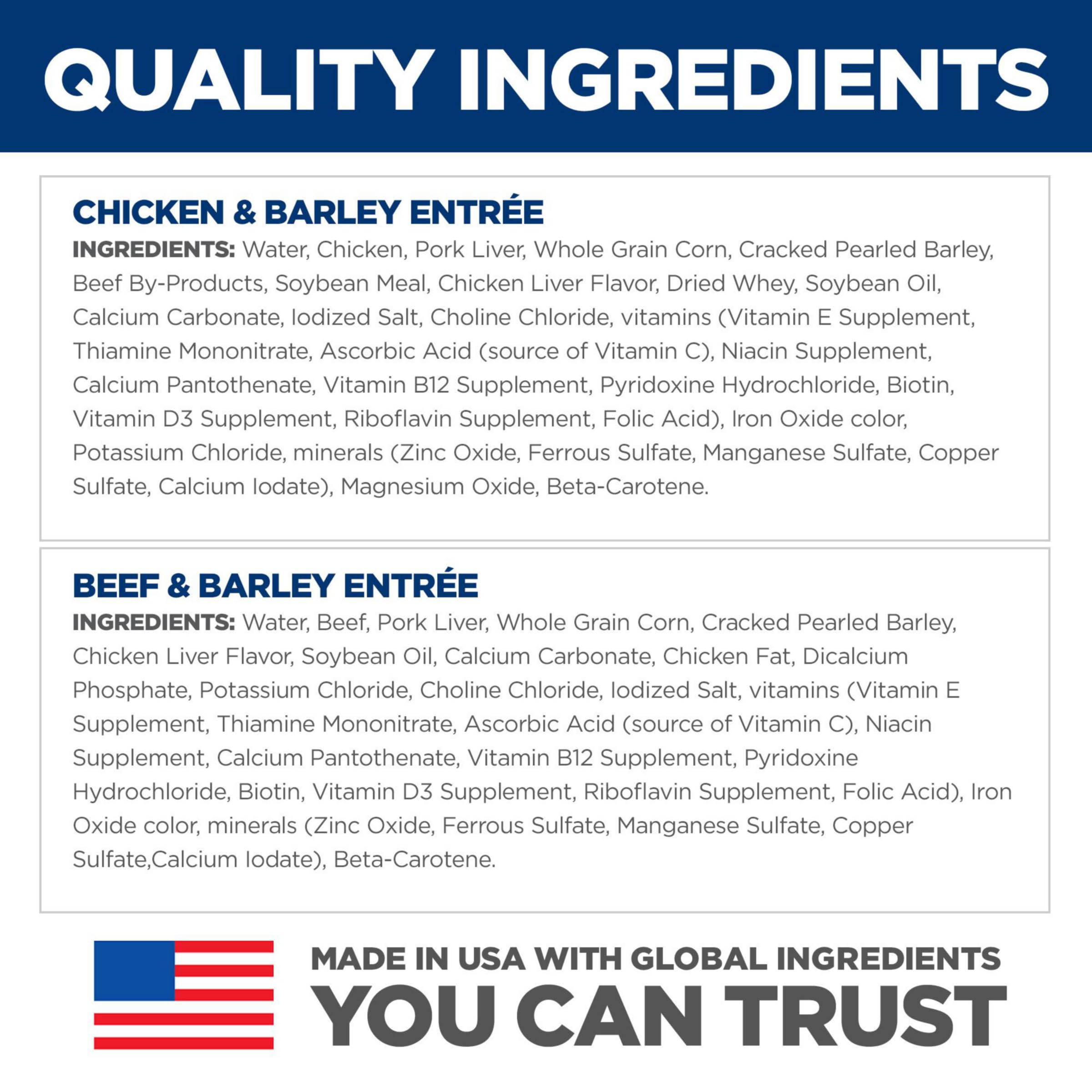 Hill's Science Diet Adult 1-6 Premium Nutrition Wet Dog Food Variety Pack - Chicken & Barley, Beef & Barley Loaf (13oz Cans, Pack of 12) | Complete Balanced Diet for Adult Dogs | Perfect for Mealtime, Training Rewards & Travel Feeding