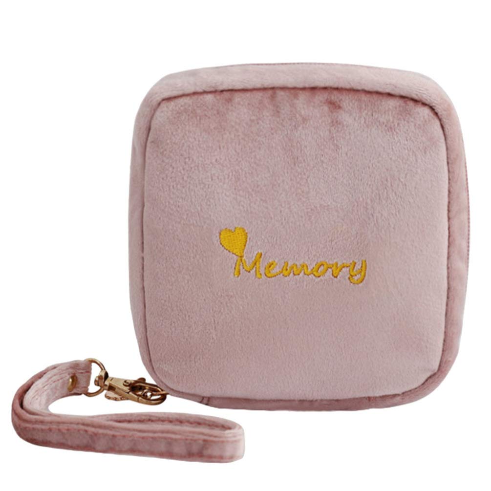 EXCEART 1pc Pads Organizer - Waterproof Period Pad Bag & Makeup Pouch for Women | Feminine Hygiene Products Storage | Travel Diaper Pouch & Tampon Disposal Bag | Portable Cosmetic Organizer for Gym, Office & Vacation Essentials