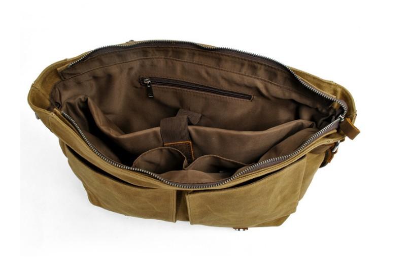 Stylish Black Canvas Messenger Bag for Men & Women - Durable Shoulder Handbag for Work, School & Travel - Perfect Laptop & Essentials Carrier