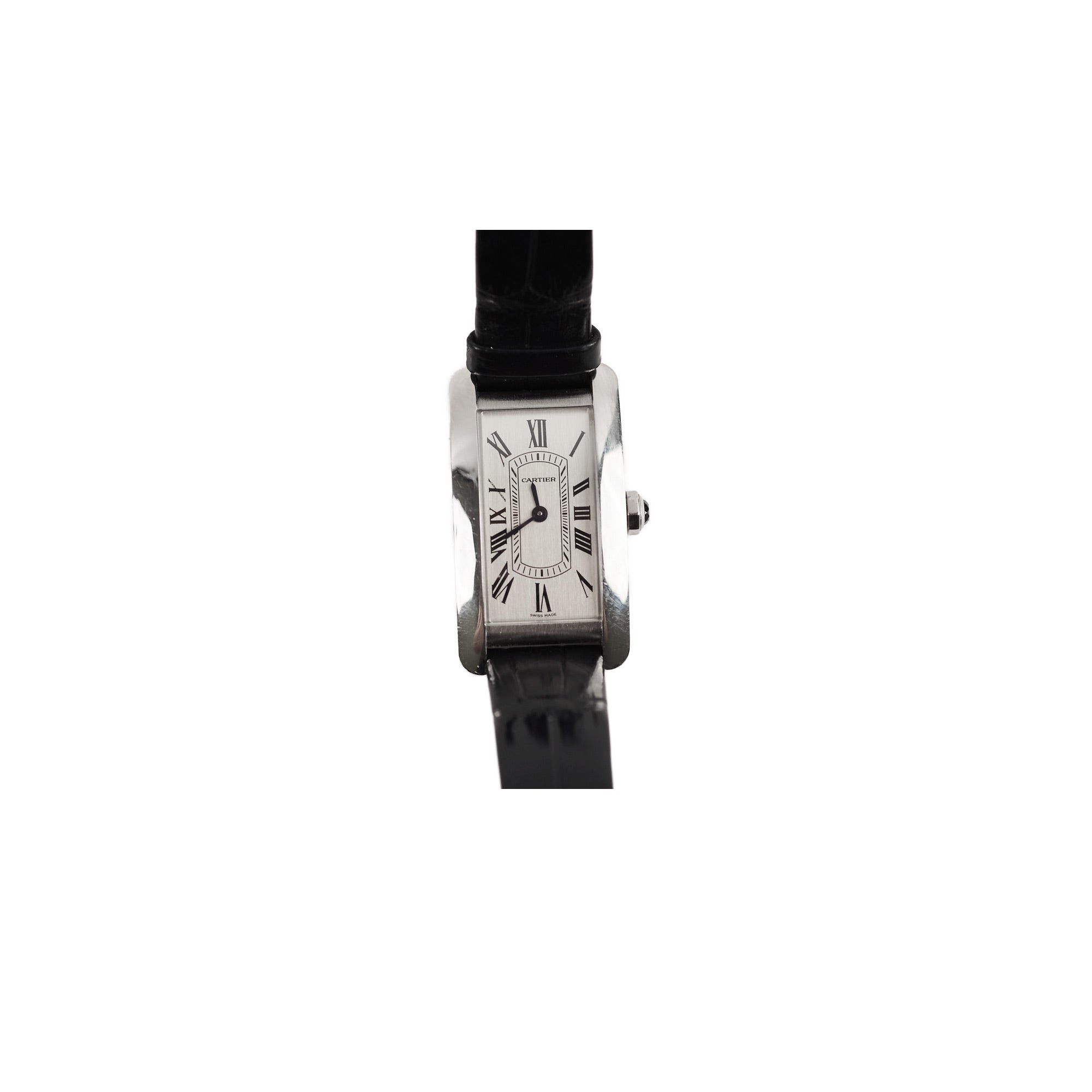 Cartier Americaine Tank Watch for Women - Dark Blue Dial, Small Model 2024 - Luxury Dress Watch for Business & Formal Occasions