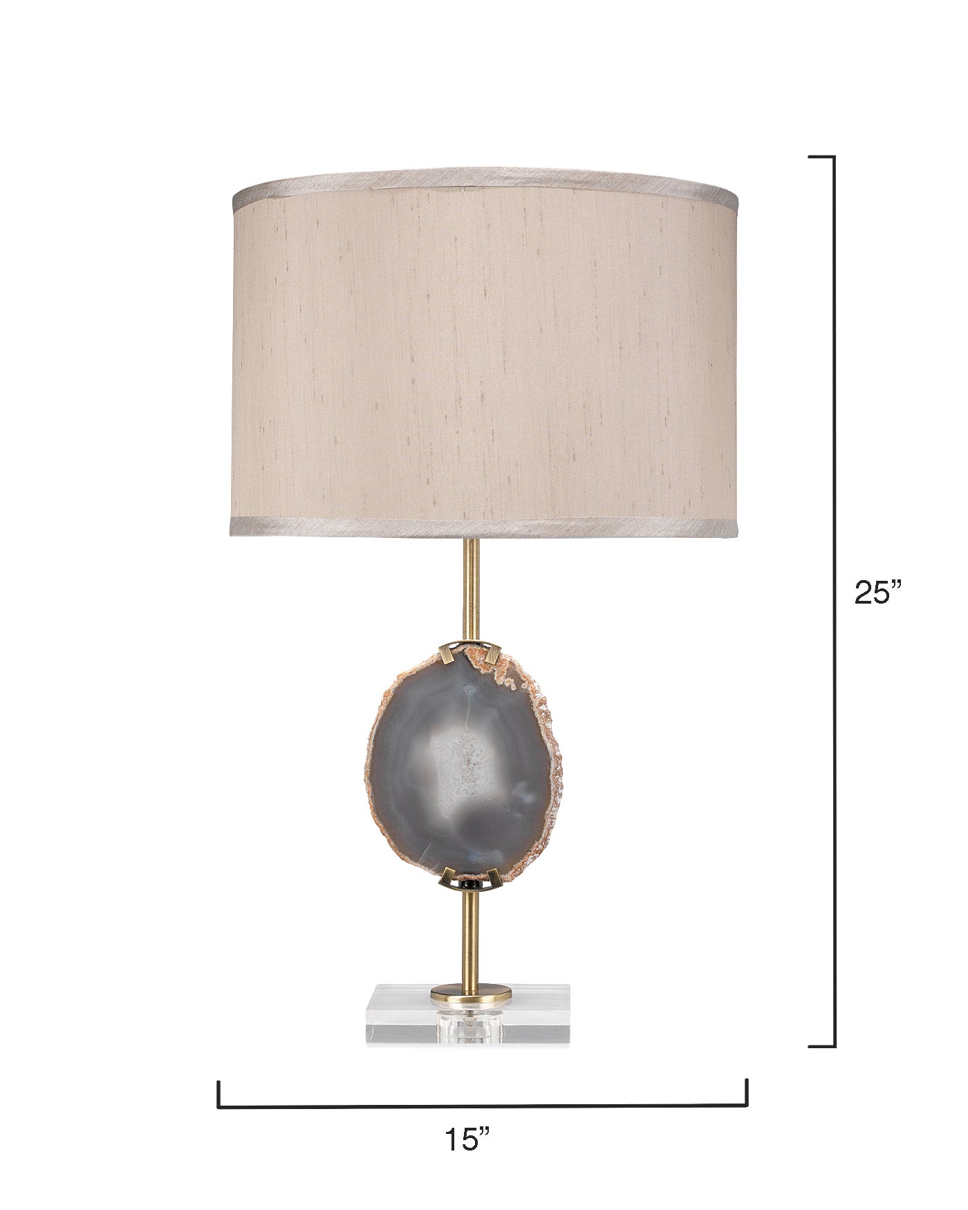 Natural Agate Slice Table Lamp - Handcrafted Crystal Stone Night Light for Bedroom, Living Room & Office Decor - Perfect for Meditation, Yoga & Relaxation Spaces