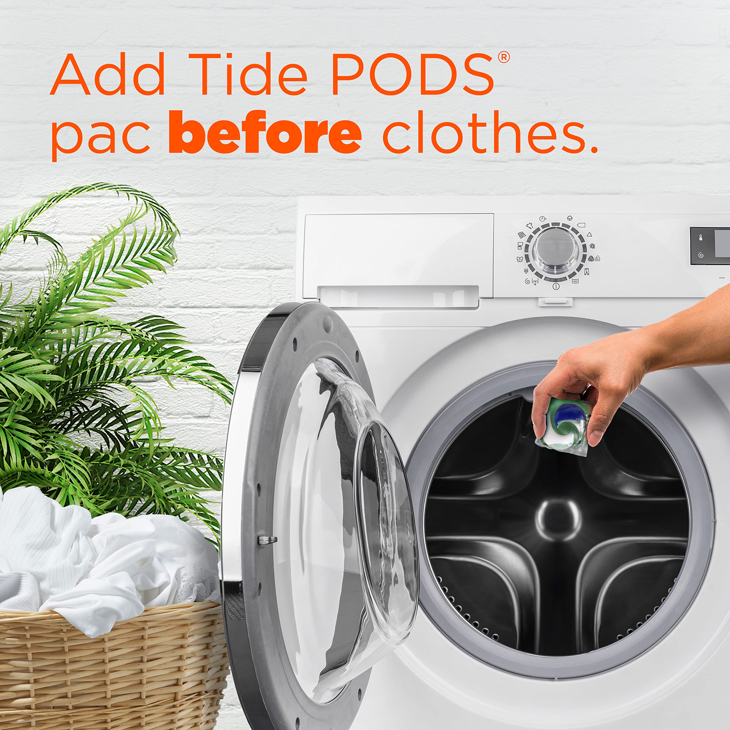 Tide Hygienic Clean Heavy Duty 10X Power PODS Laundry Detergent Pacs - Spring Meadow Scent, 45 Count | Removes Visible & Invisible Stains | Perfect for Large Families, Active Lifestyles & Tough Laundry Loads
