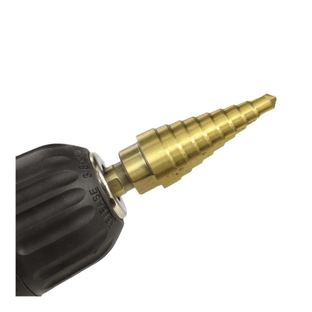 Titanium Coated HSS Step Drill Bit Set 1/8