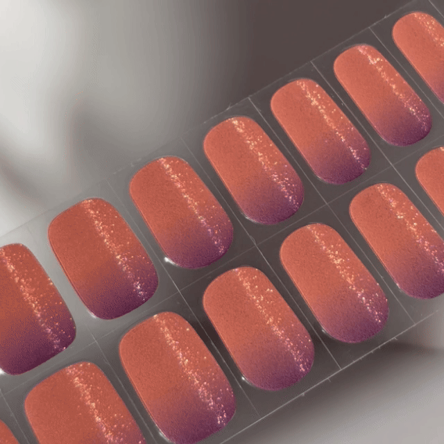 Sunset Sangria Gel Nail Sticker Set - Long Lasting DIY Nail Art Decals for Women | Perfect for Parties, Weddings & Special Occasions