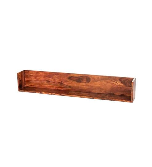 40 Inch Floating Shelf Wall Mounted - Natural Walnut Wood Picture Ledge Display Shelf for Living Room, Bedroom, Kitchen & Office - Hanging Wall Bookshelf for Home Decor & Storage (100cm) - Perfect for Displaying Photos, Books & Decorative Items