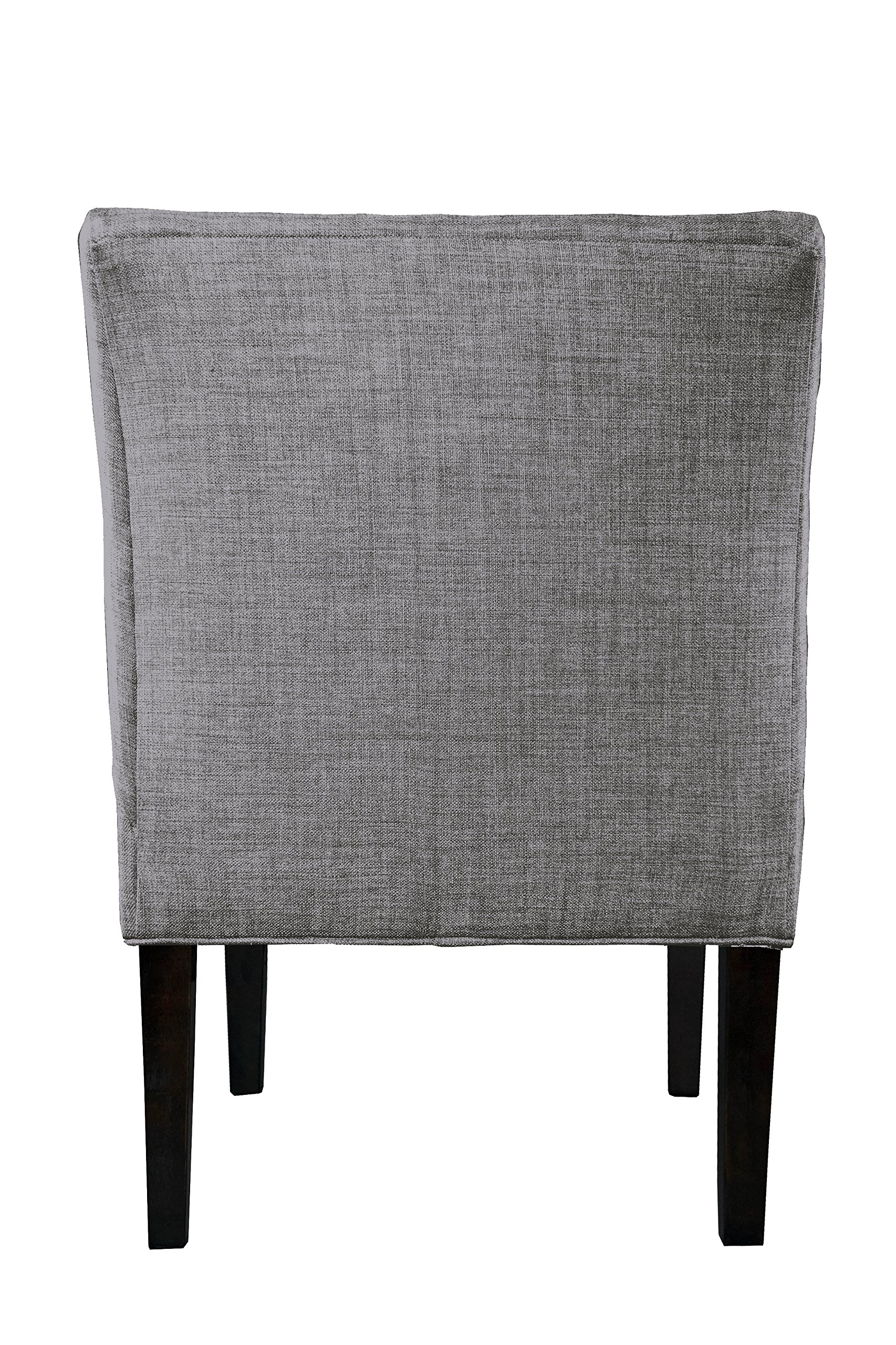 MJL Furniture Samantha Collection Fabric Upholstered Button Tufted Accent Chair for Living Room, Guest Room & Office - Gray Modern Lounge Chair - Perfect for Home Decor, Small Spaces & Cozy Reading Nook
