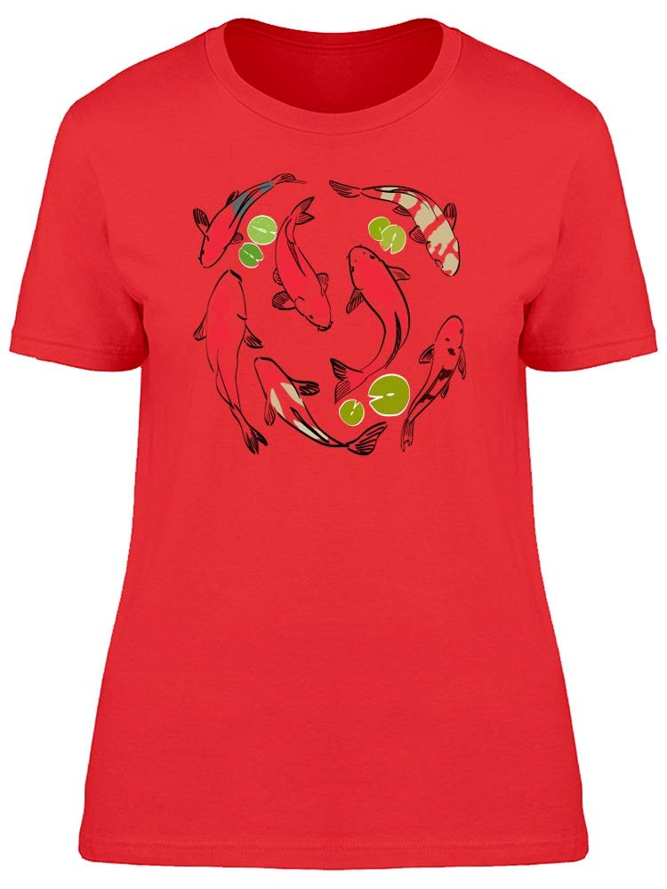 Stylish Watercolor Koi Fish Print Women's T-Shirt - Perfect for Casual Wear, Summer Outfits & Artistic Fashion
