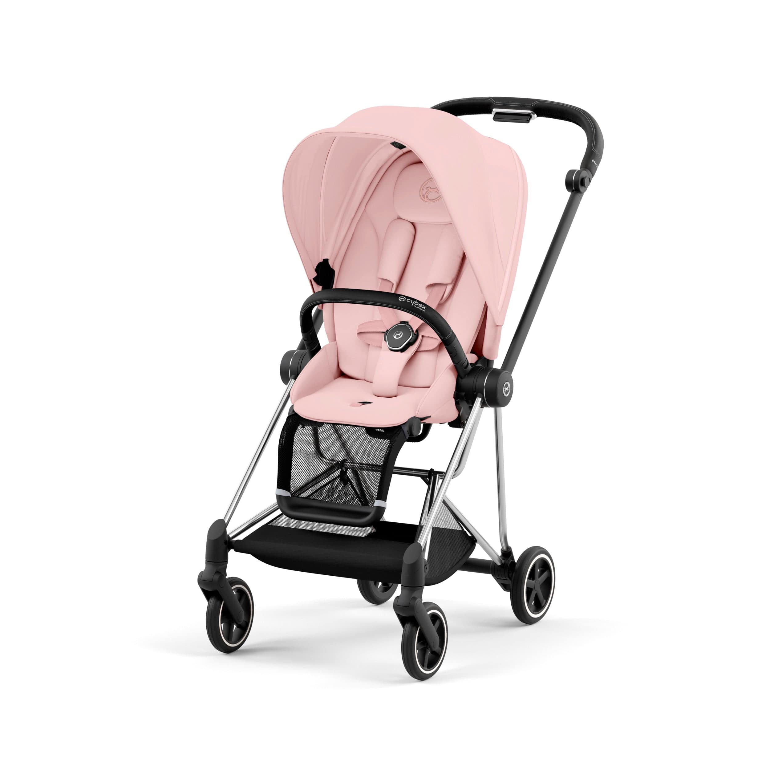 Cybex Mios 3 Complete Stroller - Lightweight Compact Baby Stroller with Reversible Seat, Chrome/Black | Perfect for City Travel & Everyday Use