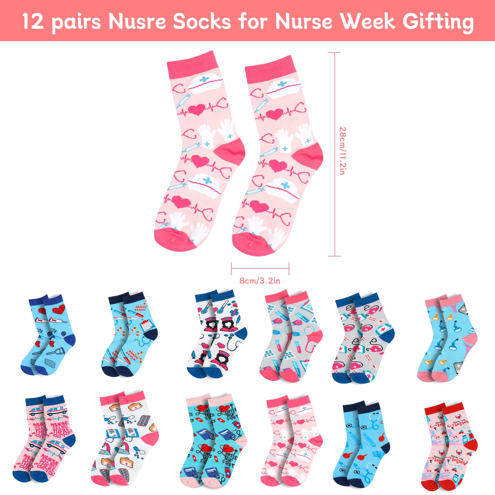 Funny Nurse Socks - 'Nurse Off Duty' Novelty Socks for Women - Perfect Nurse Appreciation Gift, Graduation Present & Nurses Week Gift - Great for Work, Relaxation & Medical Humor