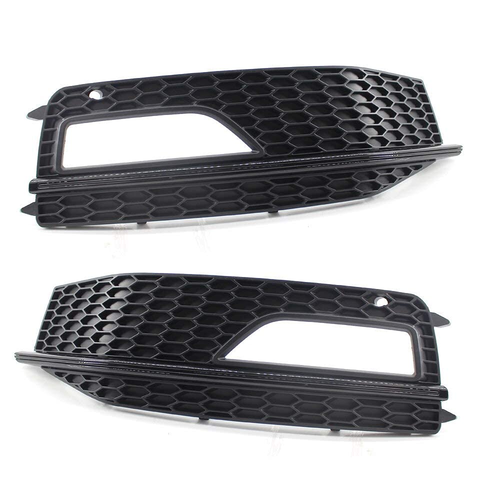 Audi A4 B8.5 S-line & S4 (2013-2015) Black Bumper Fog Light Cover Grille - Replacement Part for Front Bumper Protection & Style Upgrade