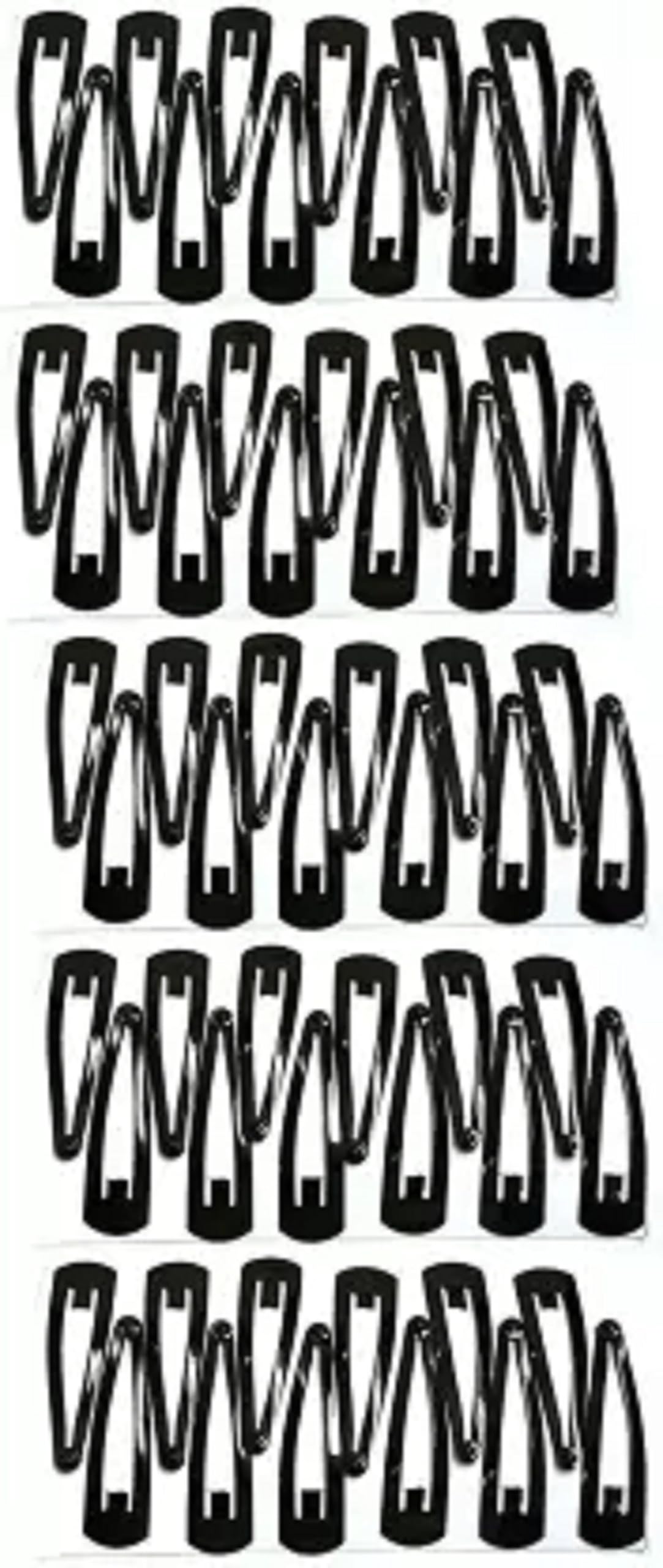 Abrish Tic Tac Hair Clips for Women & Girls - Durable Metal Hair Accessories with Glossy Black Finish - Perfect for School, Work, and Everyday Hairstyling