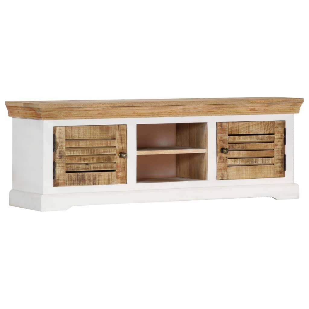 vidaXL Retro TV Stand - Mid Century Modern TV Cabinet Console, 46.5 Inch Entertainment Center with Storage, Workstation & Sofa Table for Living Room | Perfect for Home Theater Setup & Small Space Organization
