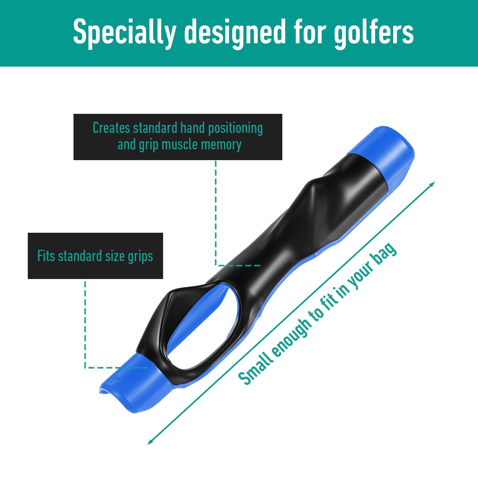 6in Golf Grip Trainer - Right Hand Golf Swing Training Aid for Beginners | Improve Hand Position & Swing Technique | Perfect for Driving Range & Home Practice