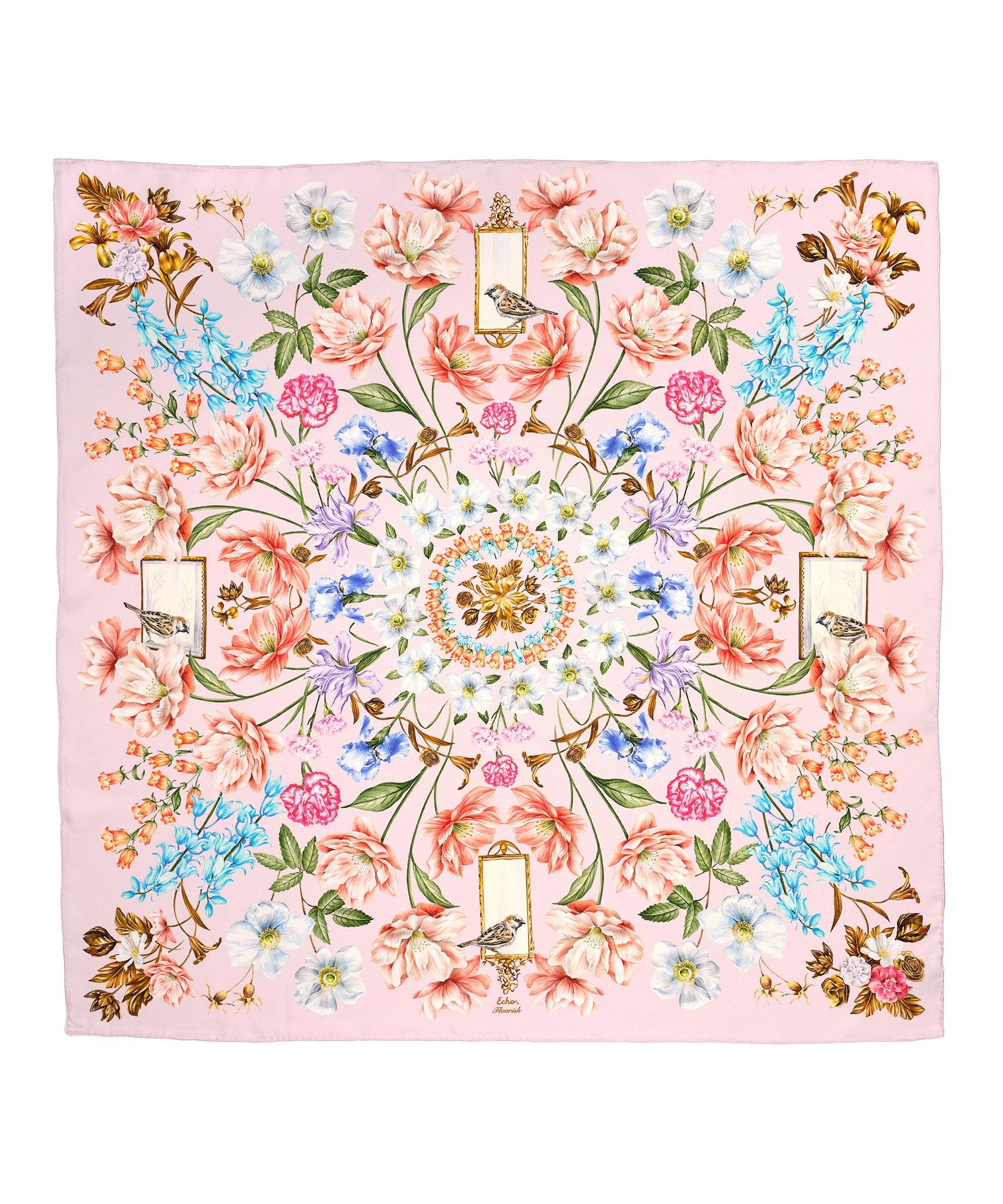 Flourish 35 Silk Square Scarf - Elegant Fashion Accessory for Women | Perfect for Office, Party & Travel Outfits