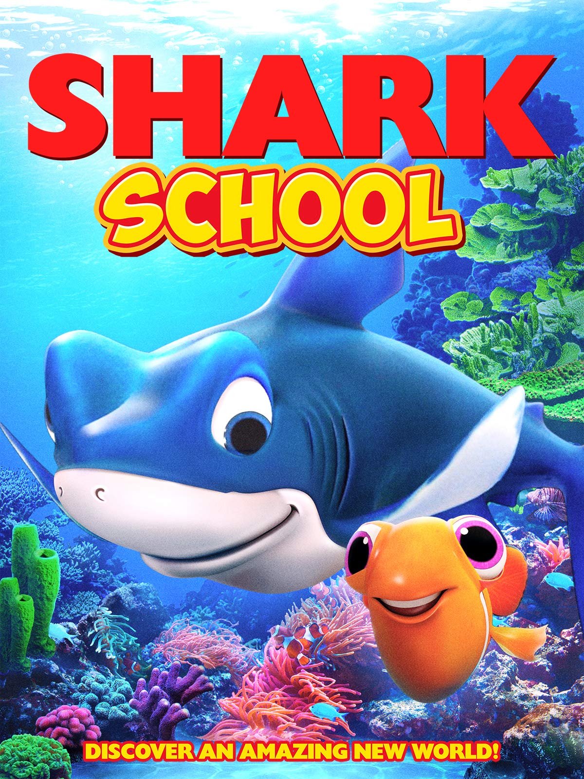 Shark School Backpack for Kids - Durable Waterproof School Bag with Adjustable Straps - Perfect for Elementary Students, Daycare & Outdoor Adventures