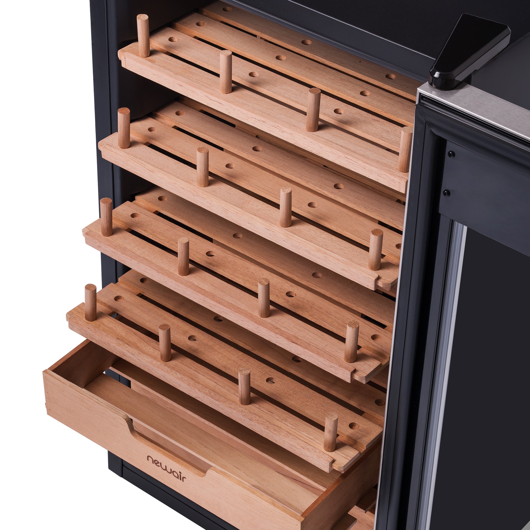 Newair® x Boveda 500-Count Electric Cigar Humidor with Digital Hygrometer - Perfect for Home, Office & Cigar Lounge Storage