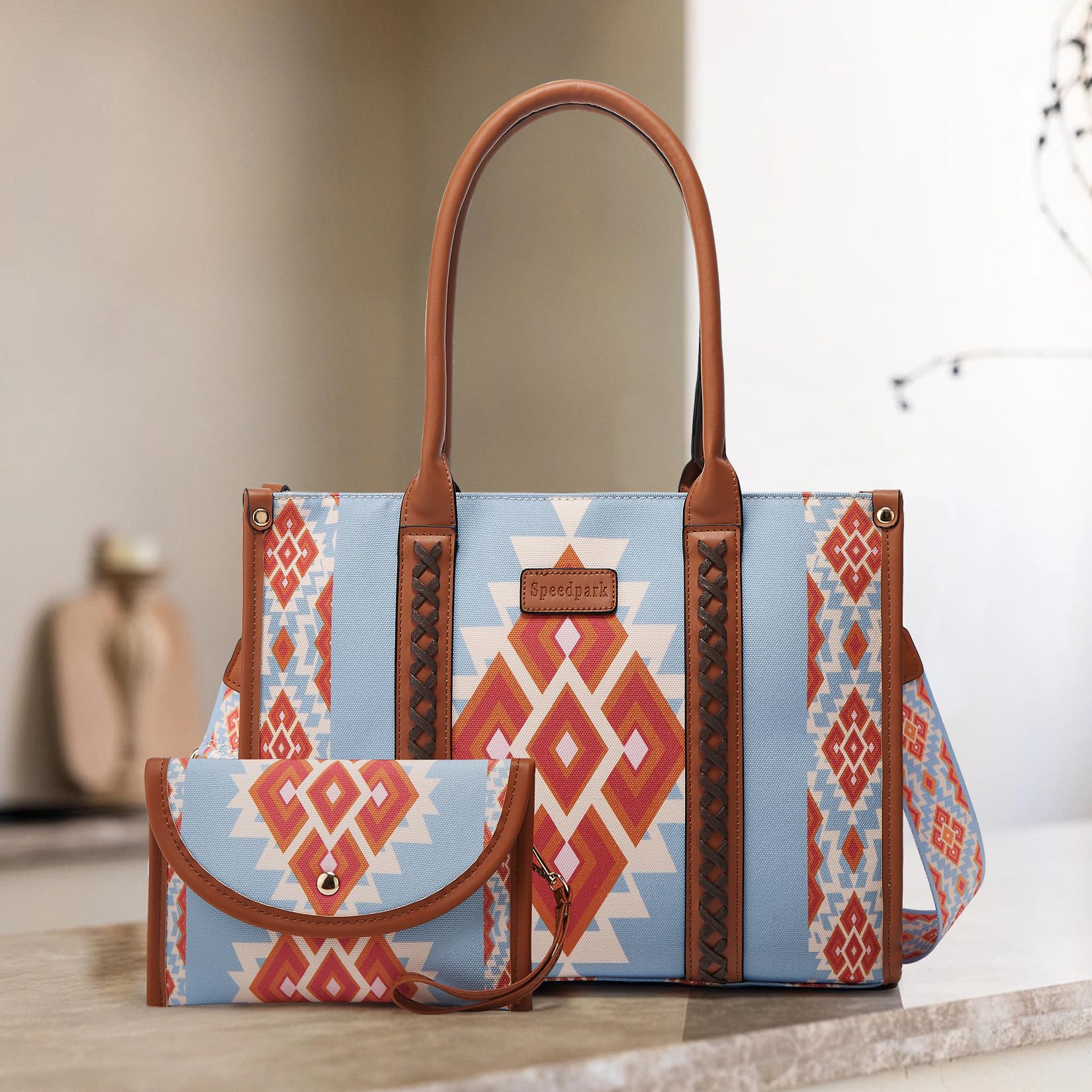 Stylish Vintage Boho Women's Travel Tote Bag - Large Work Shoulder Purse for Everyday Use, Office & Weekend Getaways