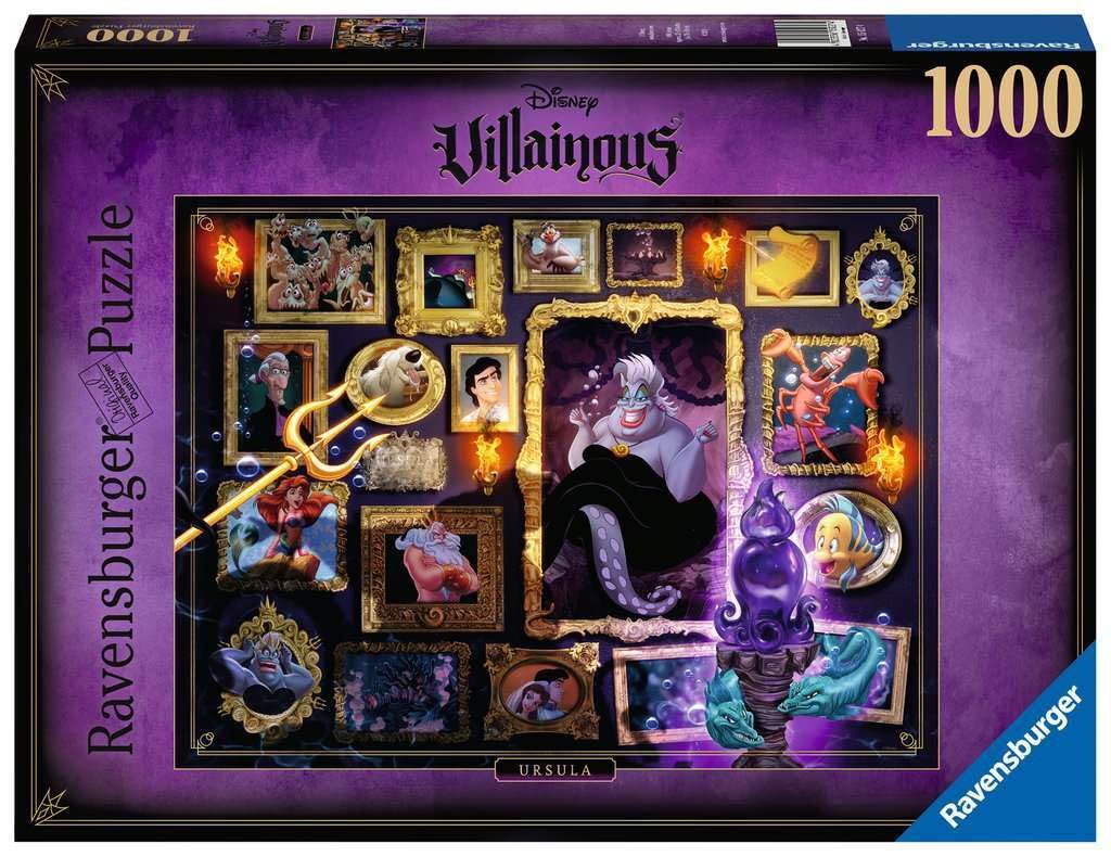 Ravensburger Disney Villainous Ursula 1000-Piece Adult Jigsaw Puzzle - 15027 | Perfect for Family Game Nights, Disney Fans & Puzzle Enthusiasts
