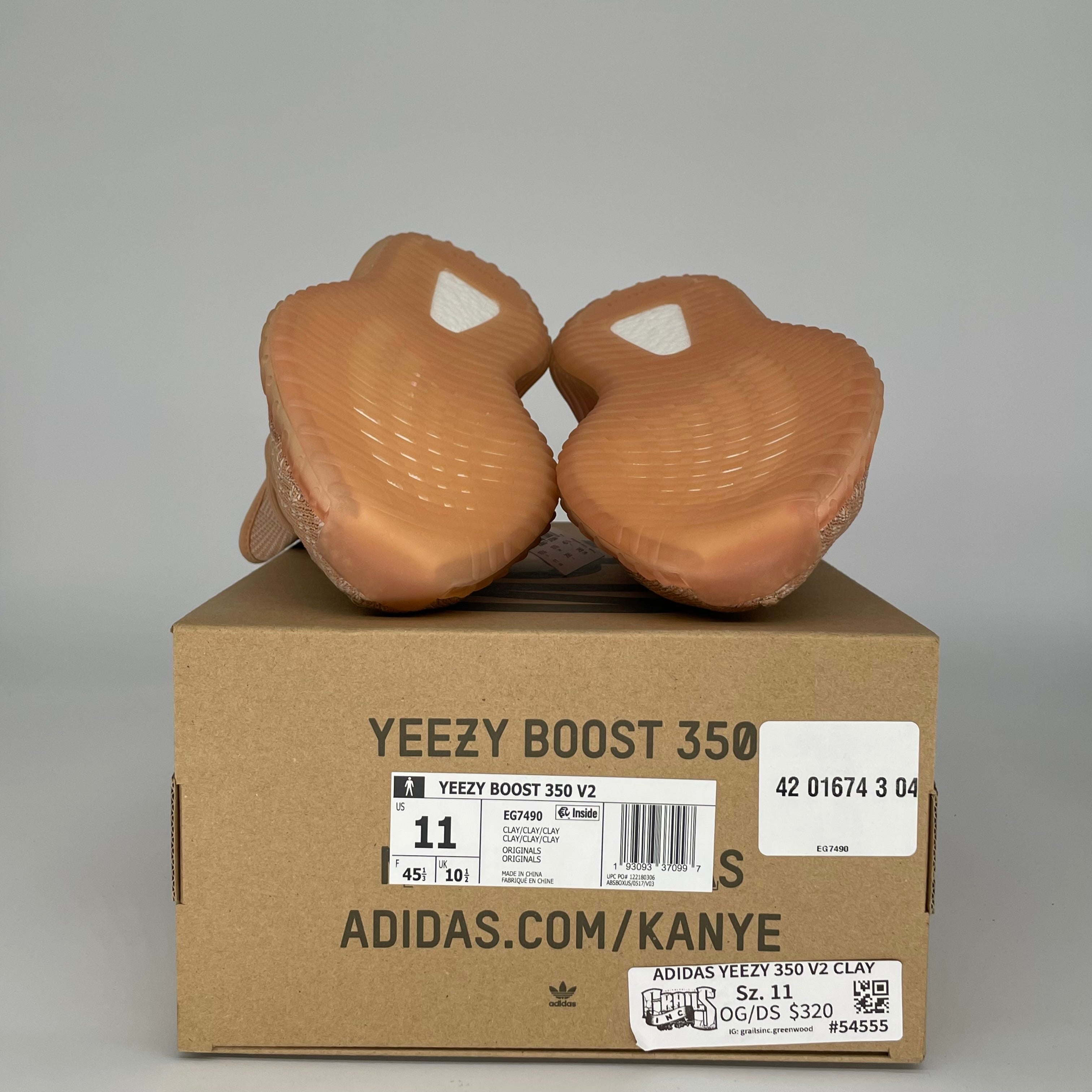 Adidas Yeezy Boost 350 V2 Clay - Men's Size 11 Sneakers (EG7490) | Comfortable Running Shoes for Gym, Casual Wear & Street Style