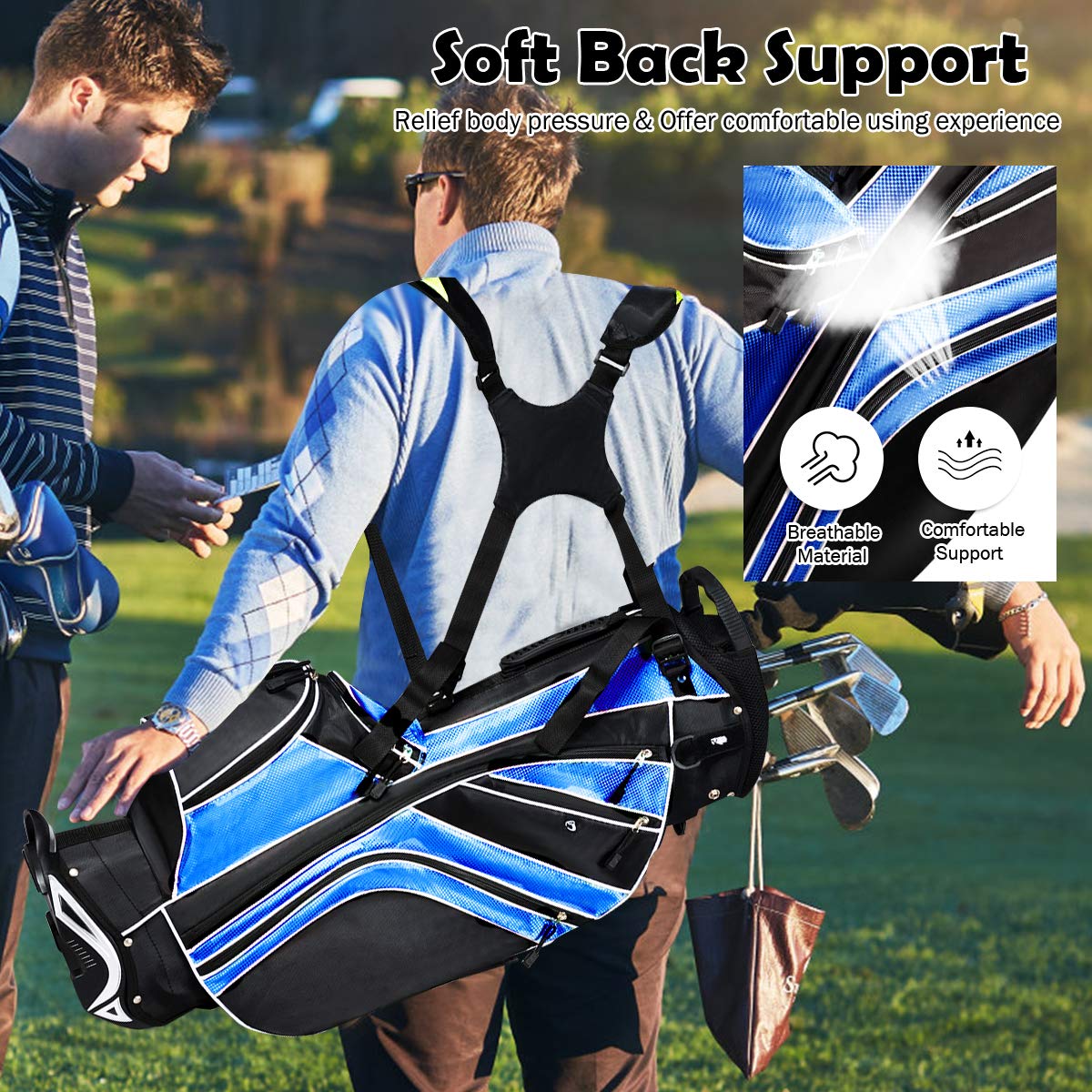 Premium Golf Stand Bag with 14-Way Divider - Lightweight & Durable Golf Bag for Men & Women - Perfect for Driving Range, Course & Tournament Play