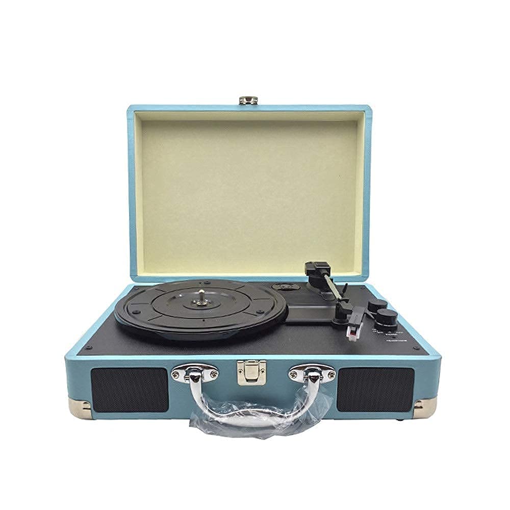 Vintage Bluetooth Speaker - Retro Phonograph Record Player with Portable Suitcase Design, Wireless Music Streaming for Home, Party & Outdoor Use