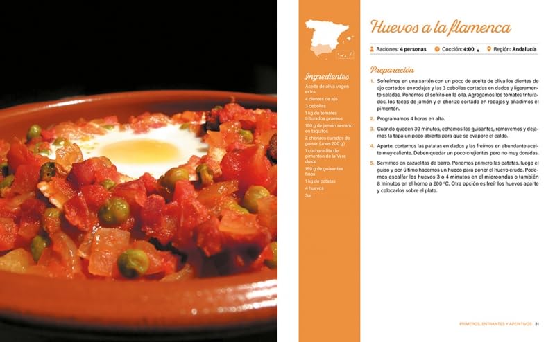 The Regional Slow Cooker: 78 Traditional Spanish Cuisine Recipes for Slow Cooker - Easy Homemade Meals for Busy Families & Spanish Food Lovers (Spanish Edition)