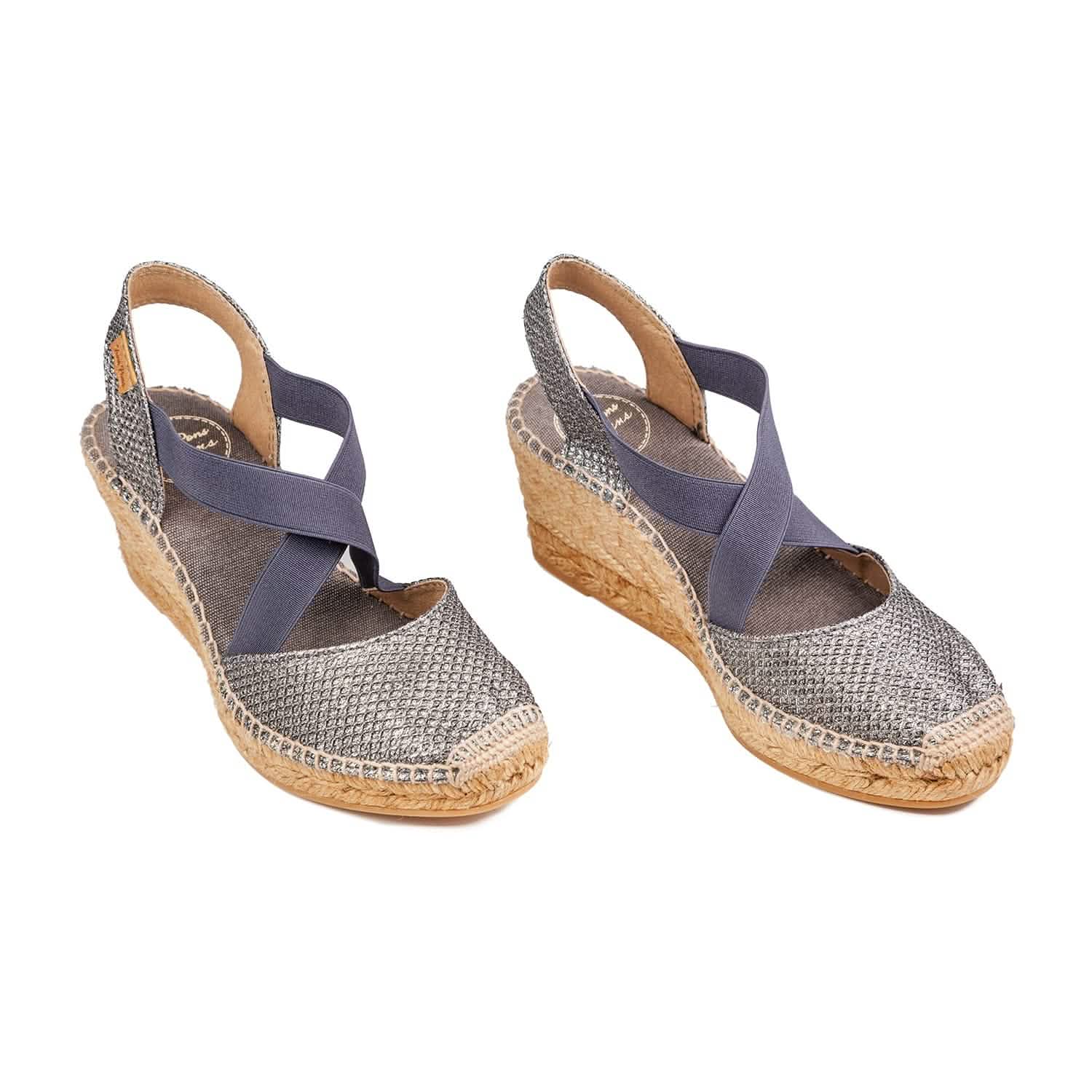 Women's Shimmery Wedge Espadrille Sandals - Saba S | Comfortable Summer Beach Shoes for Outdoor Parties & Vacations
