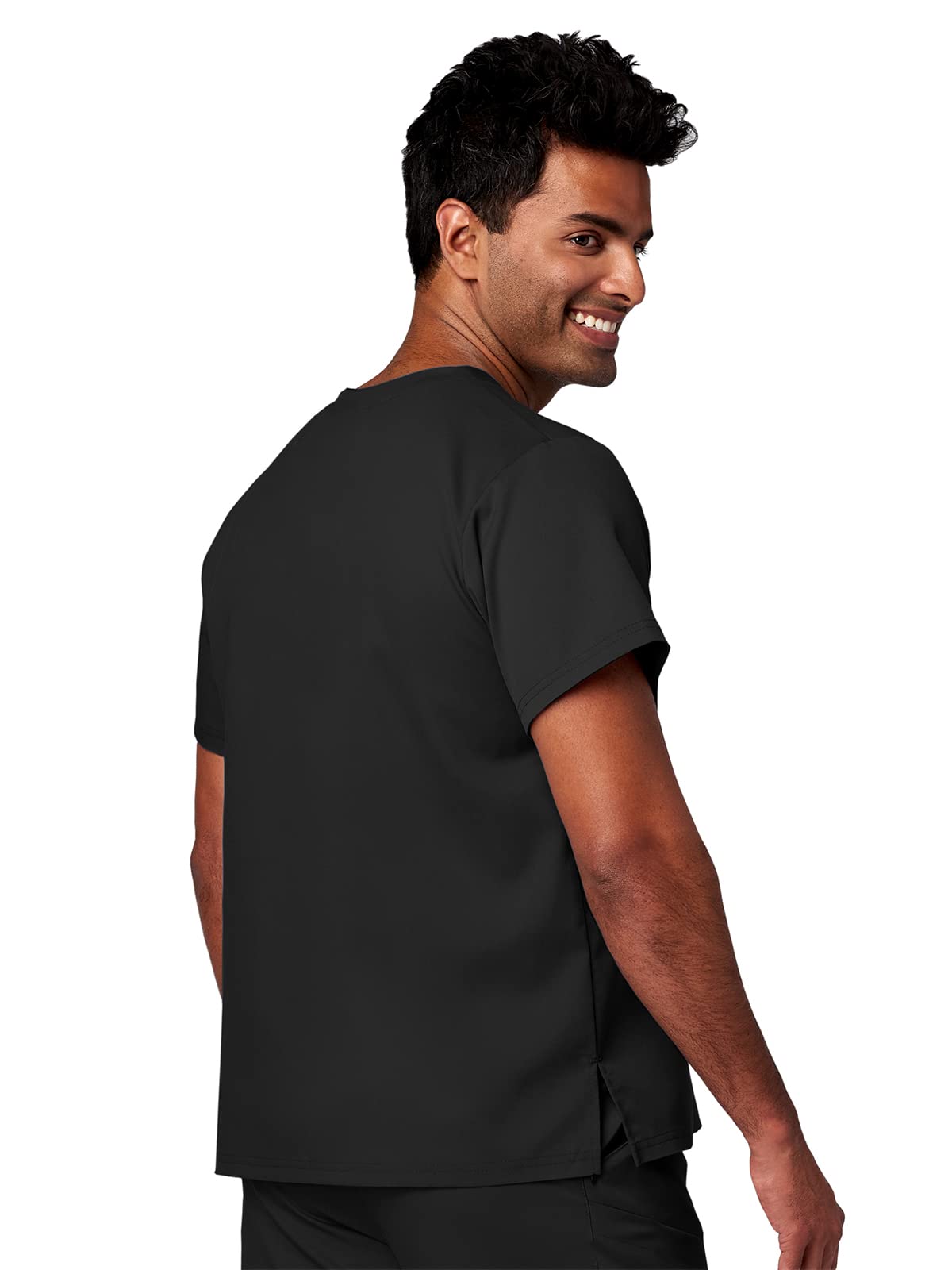 Meta Scrubs 15202 Men's V-Neck Scrub Top - Black, 2XL - Comfortable Medical Uniform for Doctors & Nurses - Perfect for Hospitals, Clinics & Healthcare Work