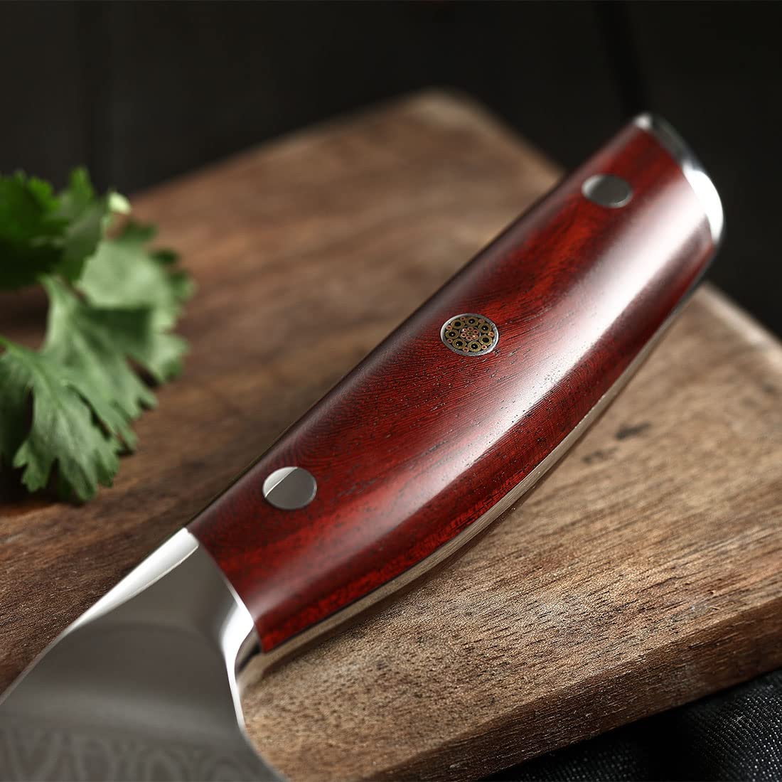 YARENH 7 Inch Damascus Chinese Cleaver Knife - 67 Layer High Carbon Stainless Steel Chef Knife, Ultra Sharp & Rust Resistant with African Sandalwood Handle (Gift Box Included) - Perfect for Slicing, Dicing & Chopping Vegetables, Meat & Herbs