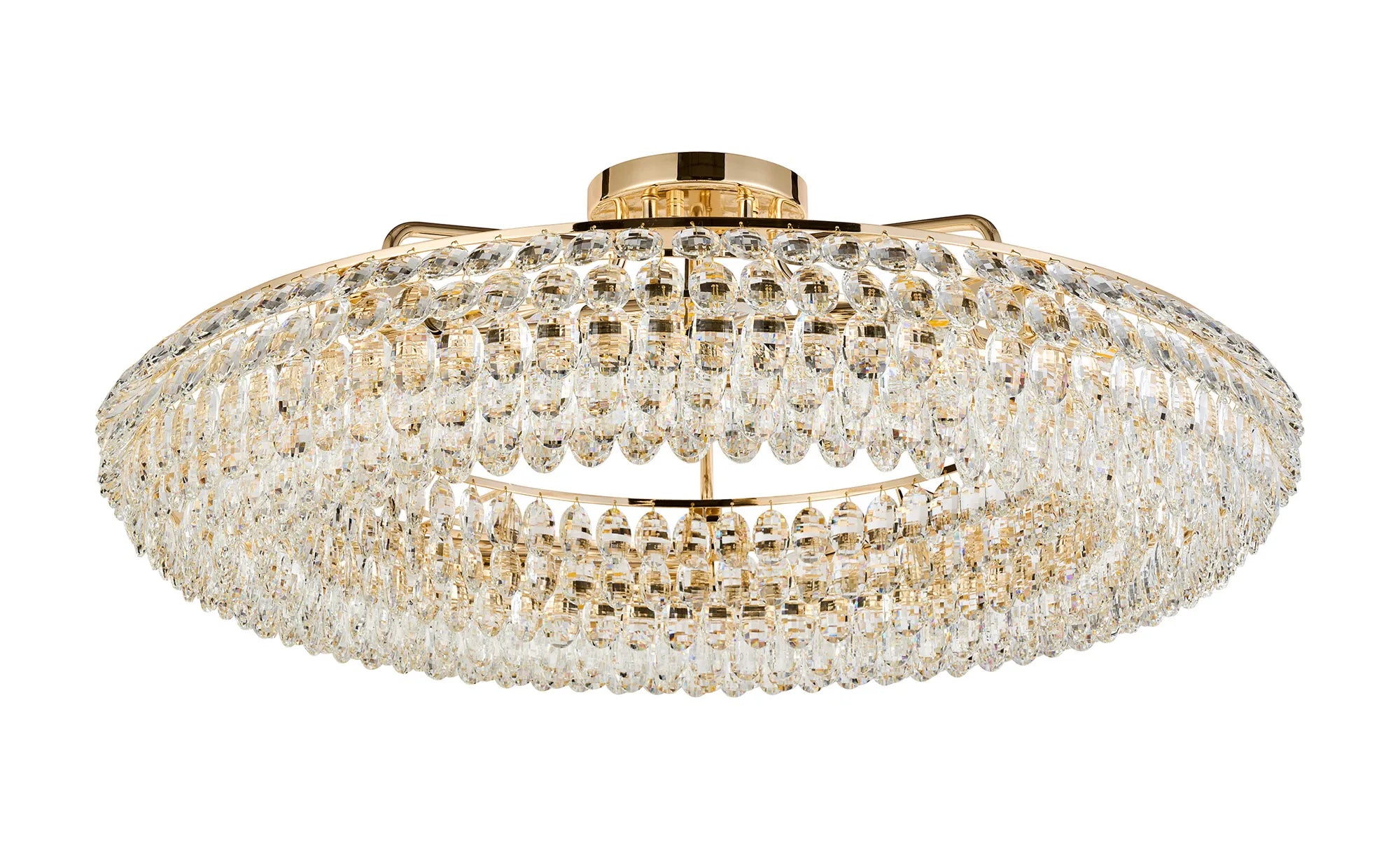 Consten Semi Flush Ring Ceiling Light Fixture with E14 Socket - Perfect for Bedroom, Hallway & Small Space Lighting
