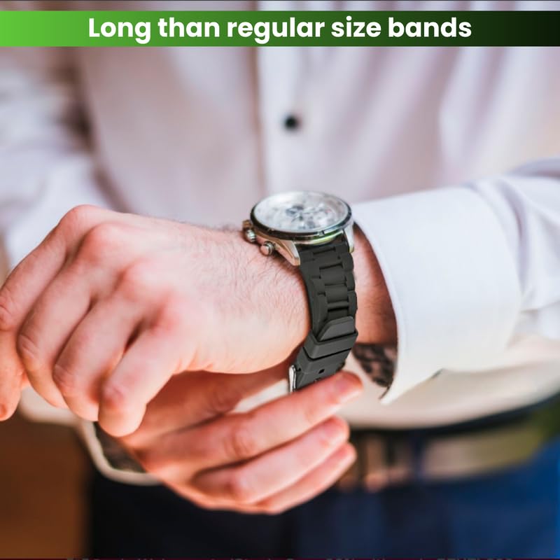 Premium Adjustable Silicone Watch Band for Men & Women - Sporty Durable Rubber Strap - Waterproof Replacement for Smartwatches & Regular Watches - Ideal for Running, Swimming & Outdoor Activities