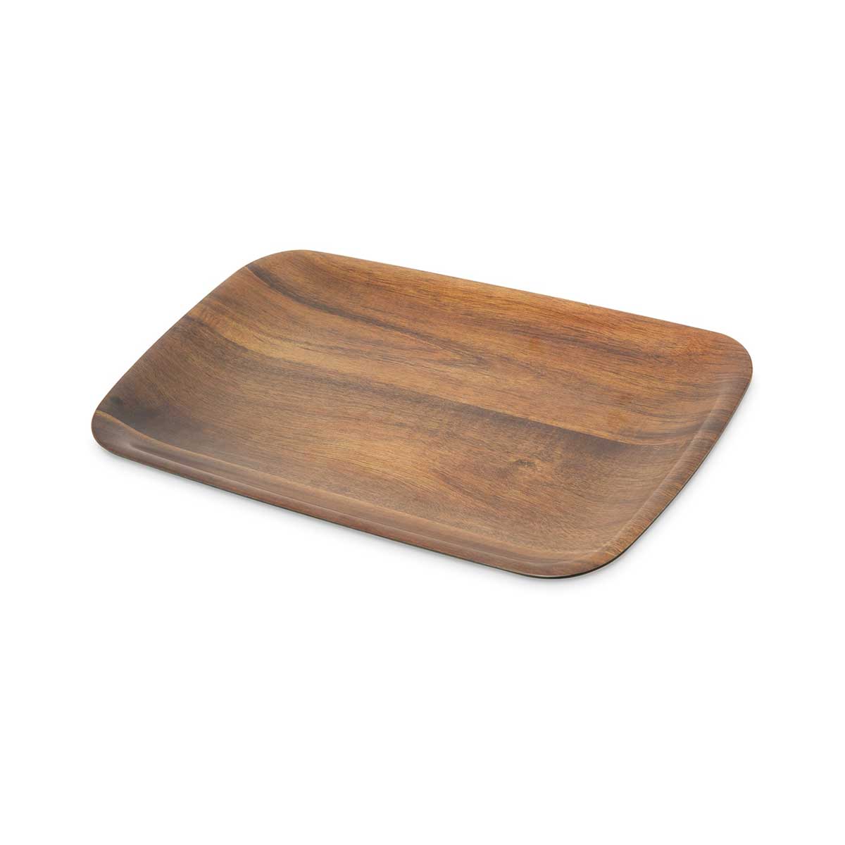 Carlisle EAG0569 Epicure Acacia Wood Rectangle Serving Tray 13.875 x 7.75 Inches - Perfect for Breakfast in Bed, Coffee Table Decor & Entertaining Guests